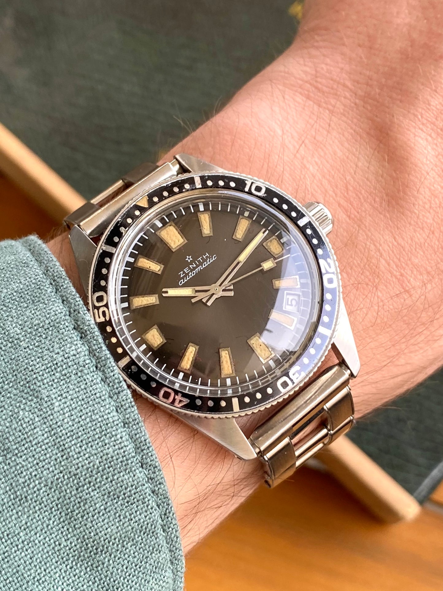 Zenith Skin Diver - Montre Vintage Plongée Automatic Cal. 2542PC 1960