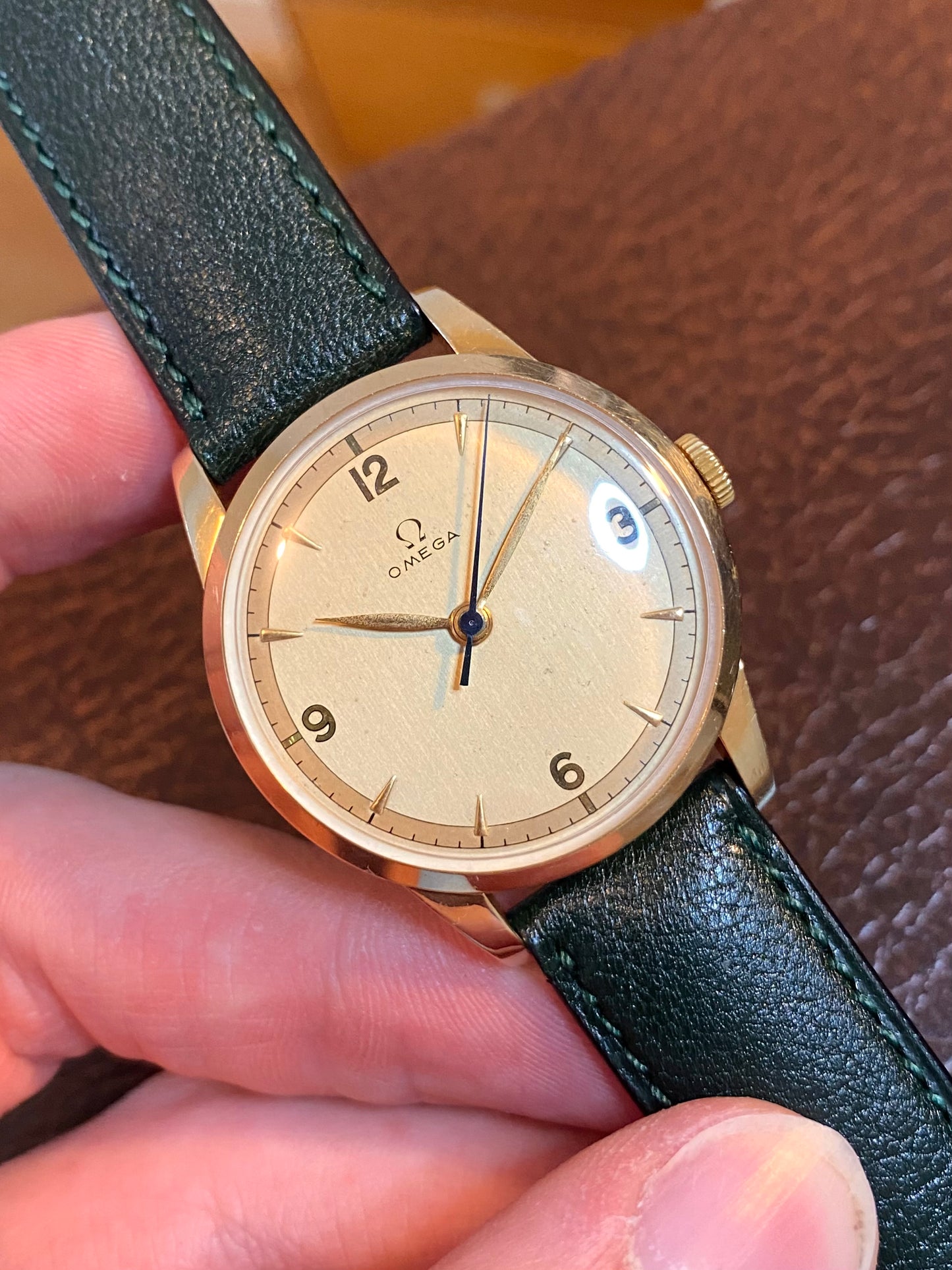 Omega Ref. 2513-2 Plaqué Or 80 Microns - Montre Vintage Mécanique Cal.283 - 1949 + Boucle