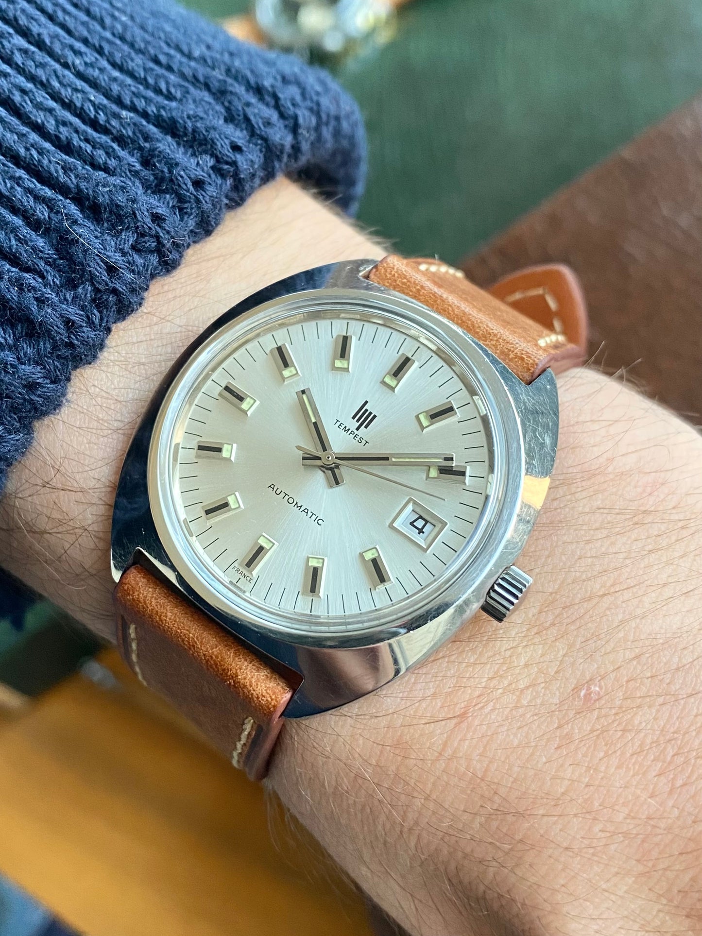 LIP Tempest Automatic Date - Duromat 7525/2 - Montre Vintage Mécanique Acier 1970