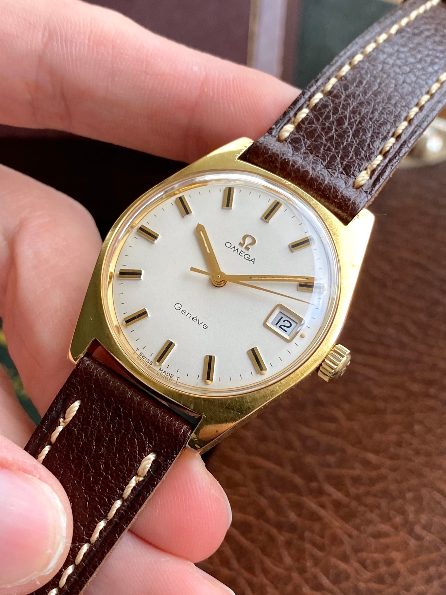 Omega Genève Plaqué Or - Cal. 613 Ref. 136.041 Montre Vintage Mécanique 1968