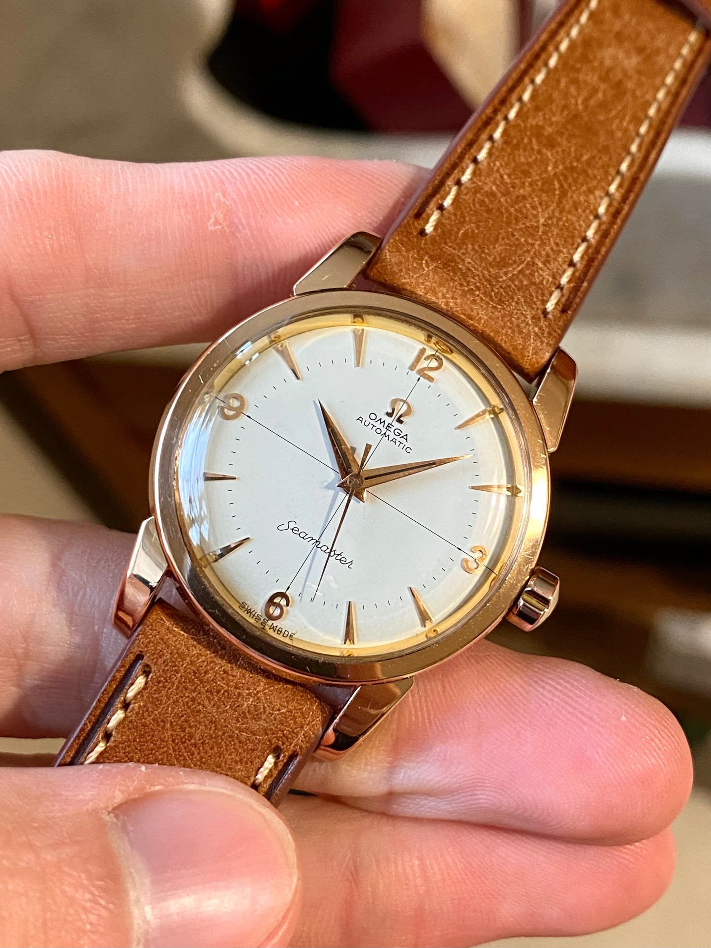 Omega Seamaster Automatic "Cross Hair" Plaqué Or Ref.2848 Montre Vintage Mécanique Cal.501 - 1957