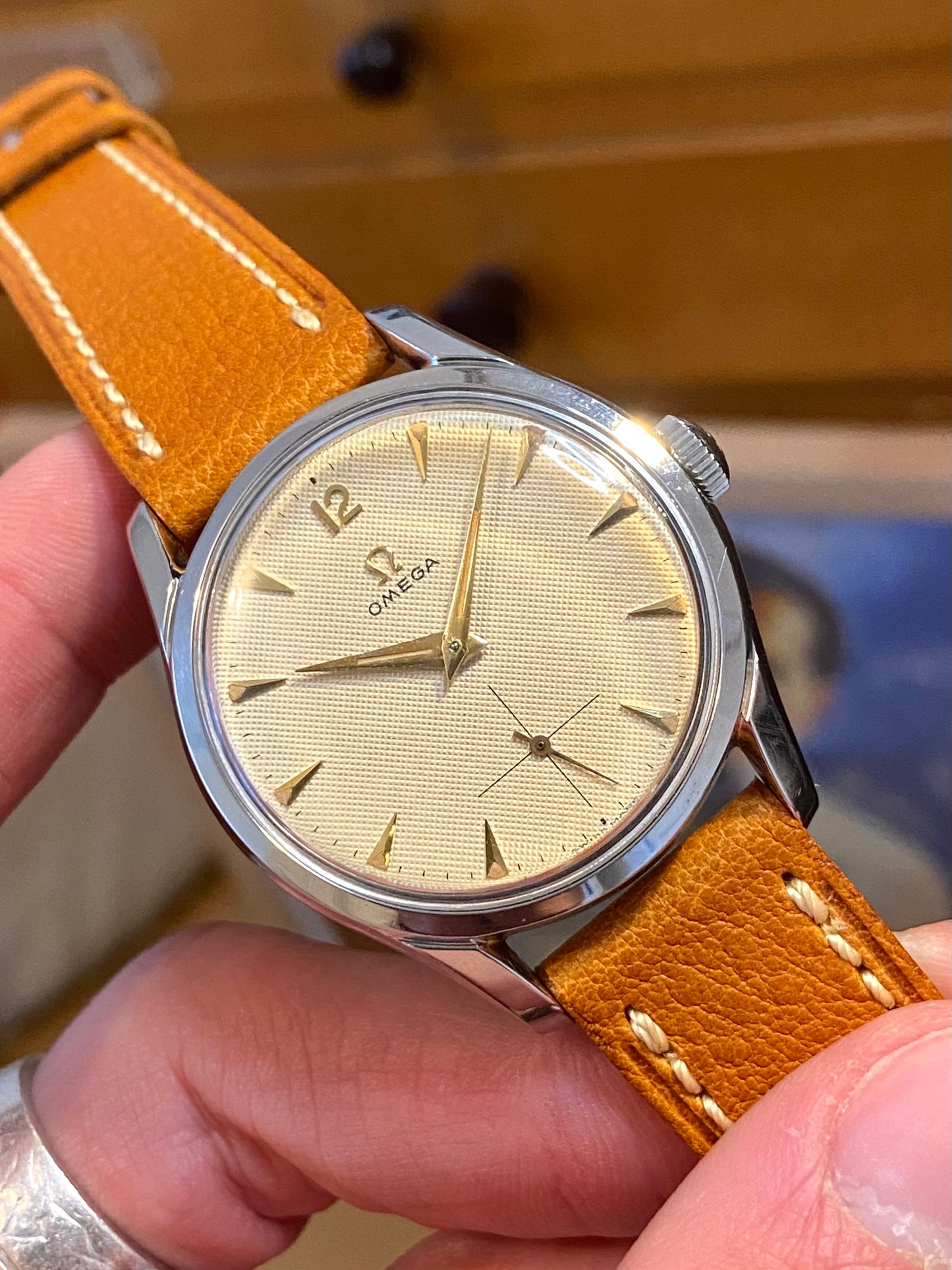 Omega Ref. 2639-13 Cal.266 Montre Vintage Mécanique Cadran HoneyComb - 1953