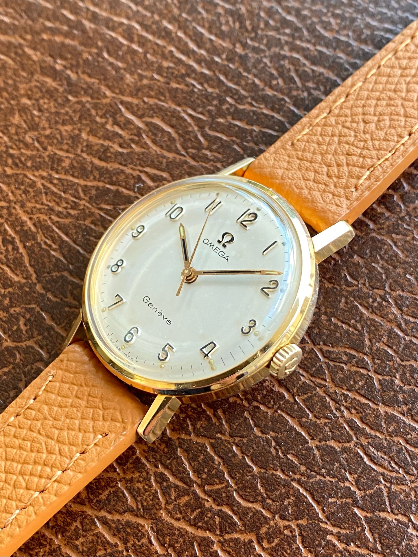Omega Genève Cal.601 Plaqué Or Montre Vintage Mécanique Ref. 131.018 - 1967