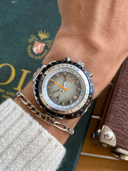 Difor France NOS Neuve Montre Vintage Chronographe Diver Plongée Valjoux 7734 - 1970
