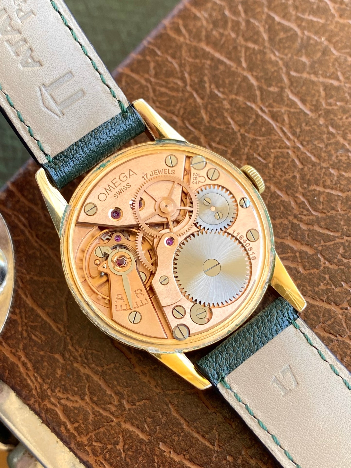 Omega Ref. 2513-2 Plaqué Or 80 Microns - Montre Vintage Mécanique Cal.283 - 1949 + Boucle