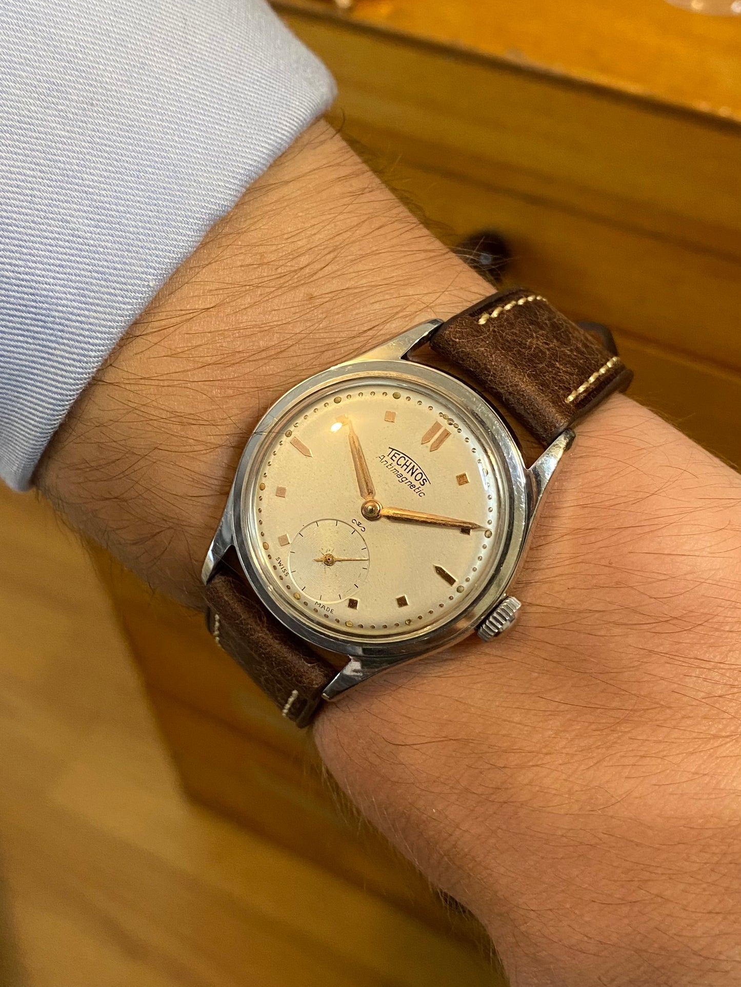 Technos Swiss Montre Vintage Mécanique Acier - 1950