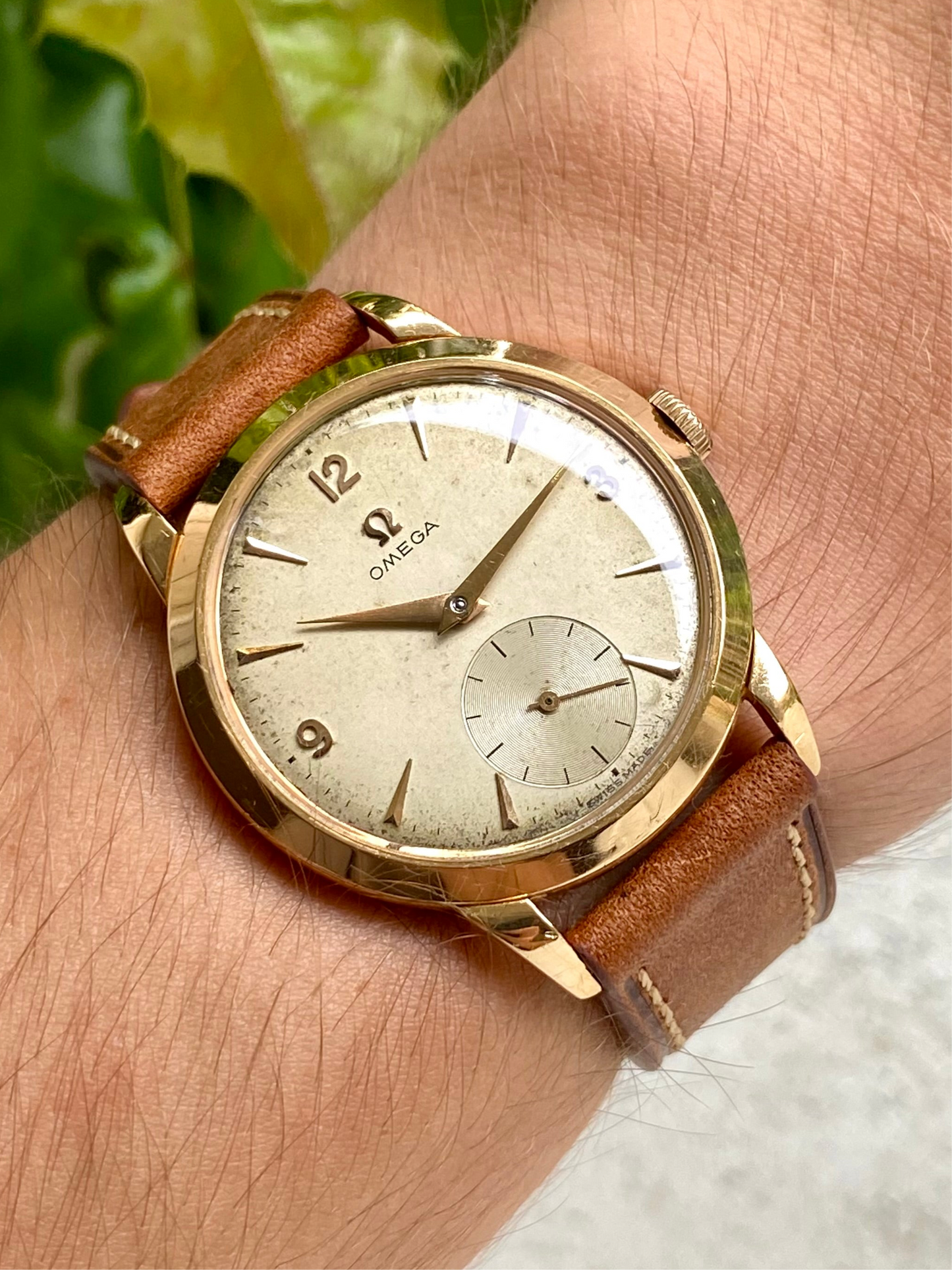 Omega Montre Vintage Mécanique en Or Rose 18k 750/1000