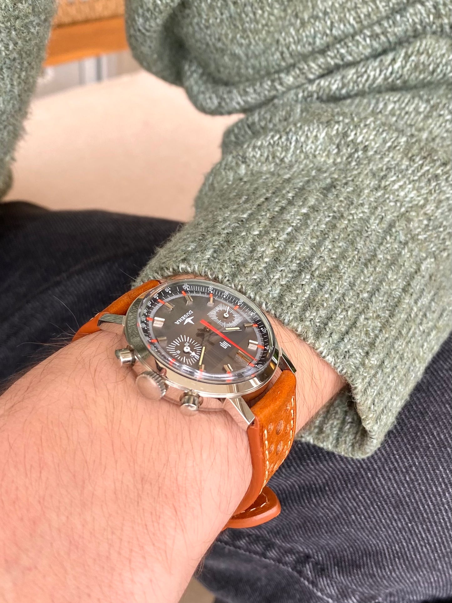 LIP x Dugena Chronographe Montre Vintage Mécanique France - Valjoux 7733 - Double Signature - 1970