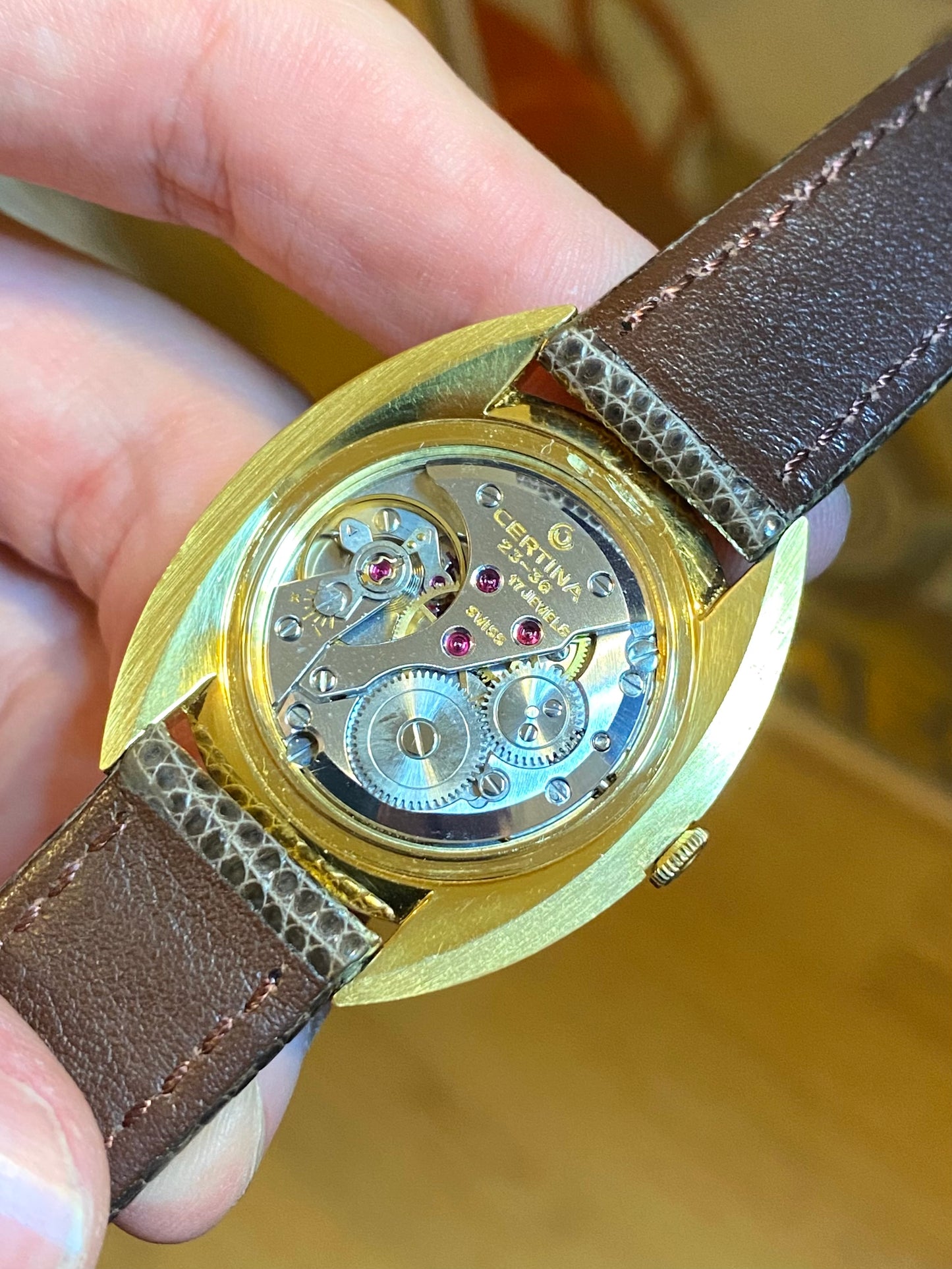 Certina NOS Neuve de Stock 23-36 Montre Vintage Mécanique Plaqué Or 1960