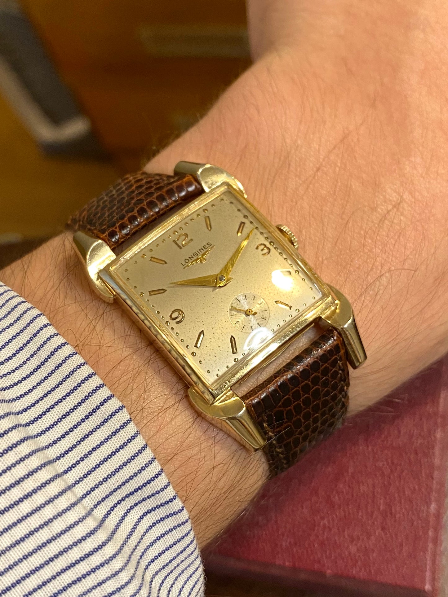 Longines 23z 10k GoldFilled Carré - Montre Vintage Mécanique 1953