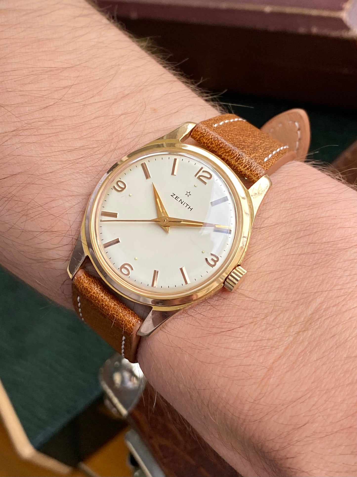 Zenith Cal. 106-50-6 Montre Vintage Mécanique Plaqué Or 1960