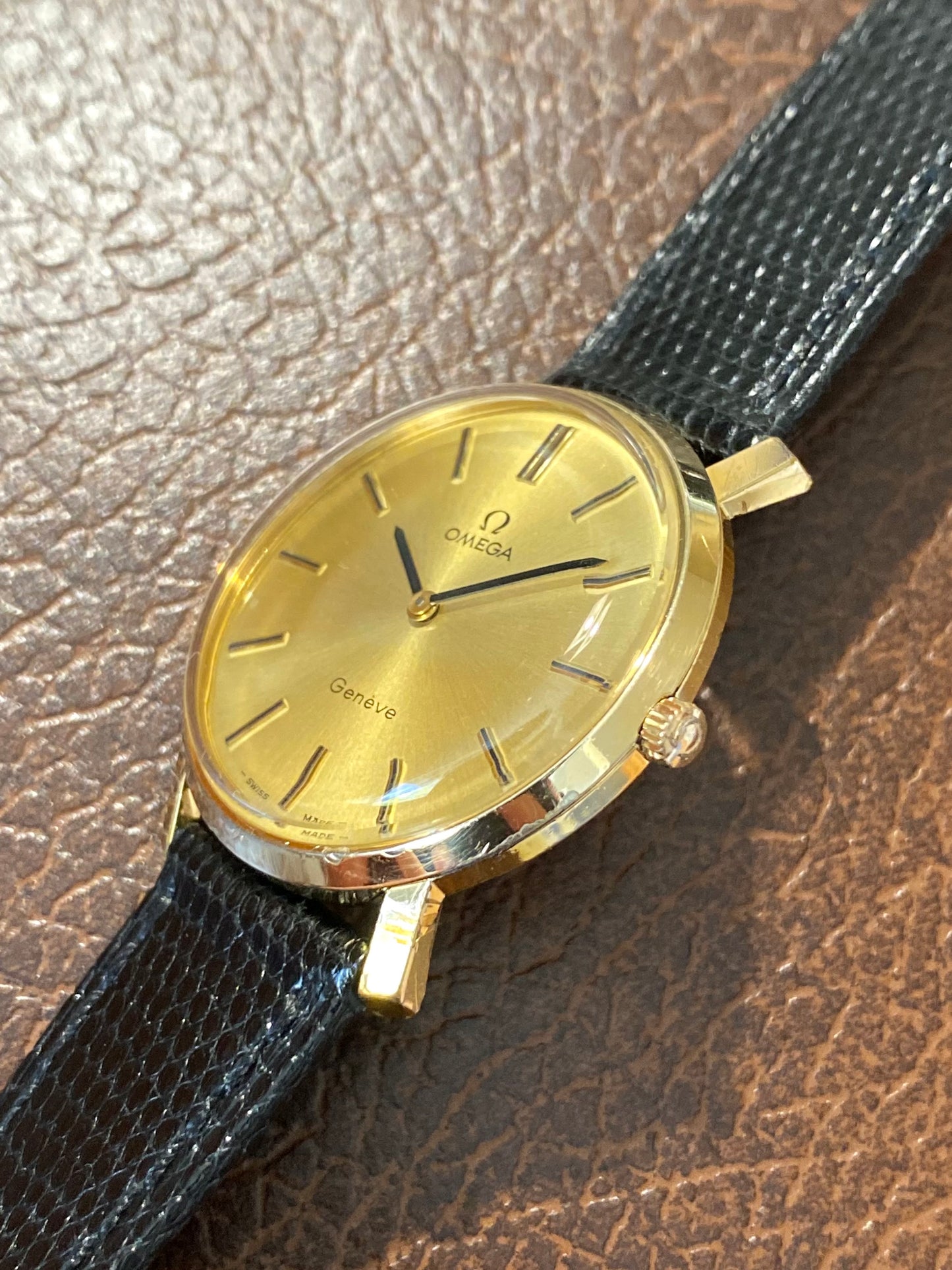 Omega Genève Montre Vintage Mécanique Plaqué Or 111.0106 Cal.625