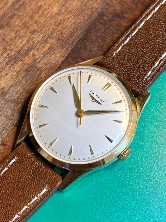 Longines Or Jaune 18k 750/1000 Montre Vintage Mécanique Cal. 23.ZS - 1955