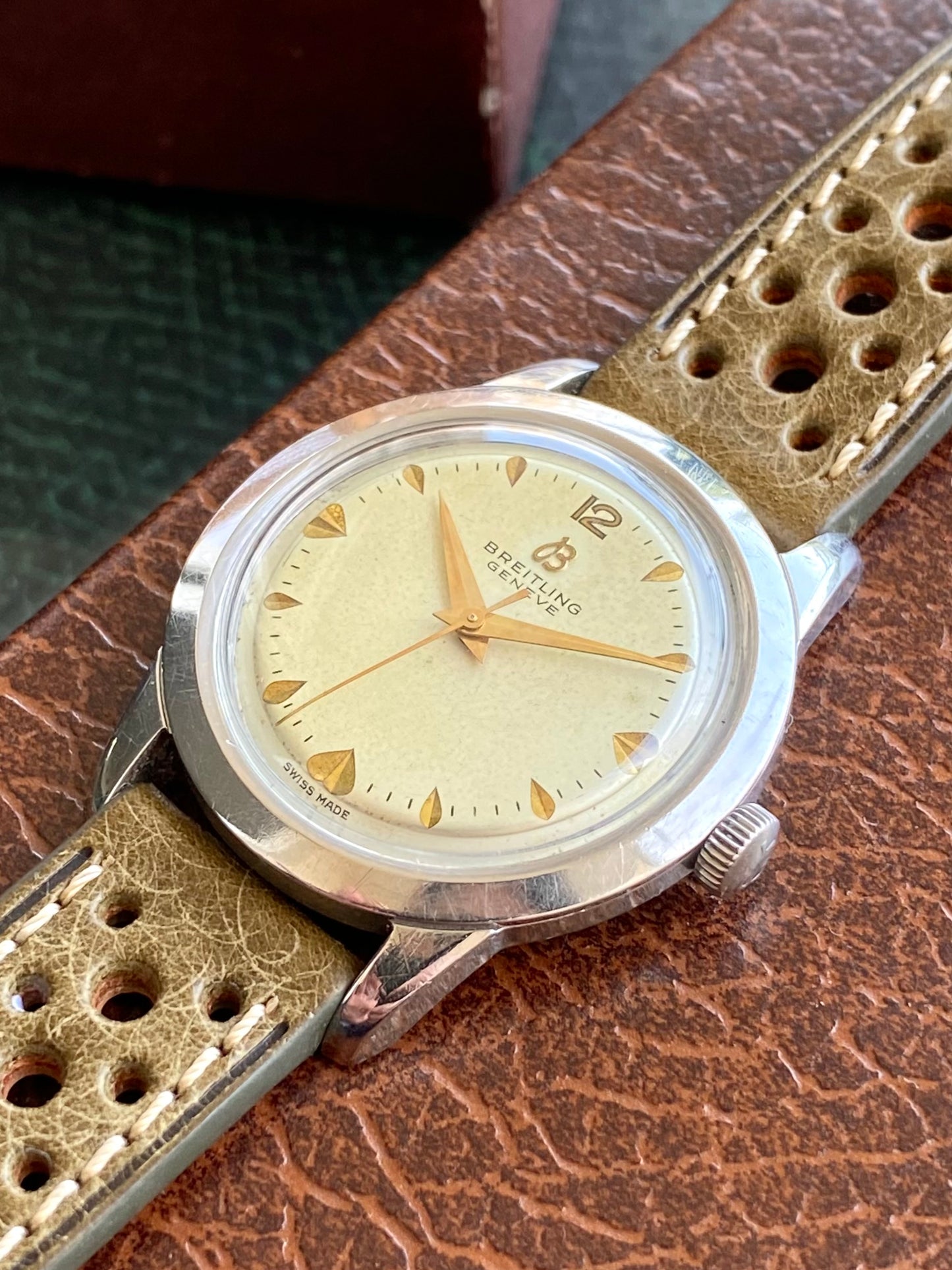 Breitling Genève 2907 - Montre Suisse Vintage Mécanique en Acier - Calibre FHF 28 - 1960