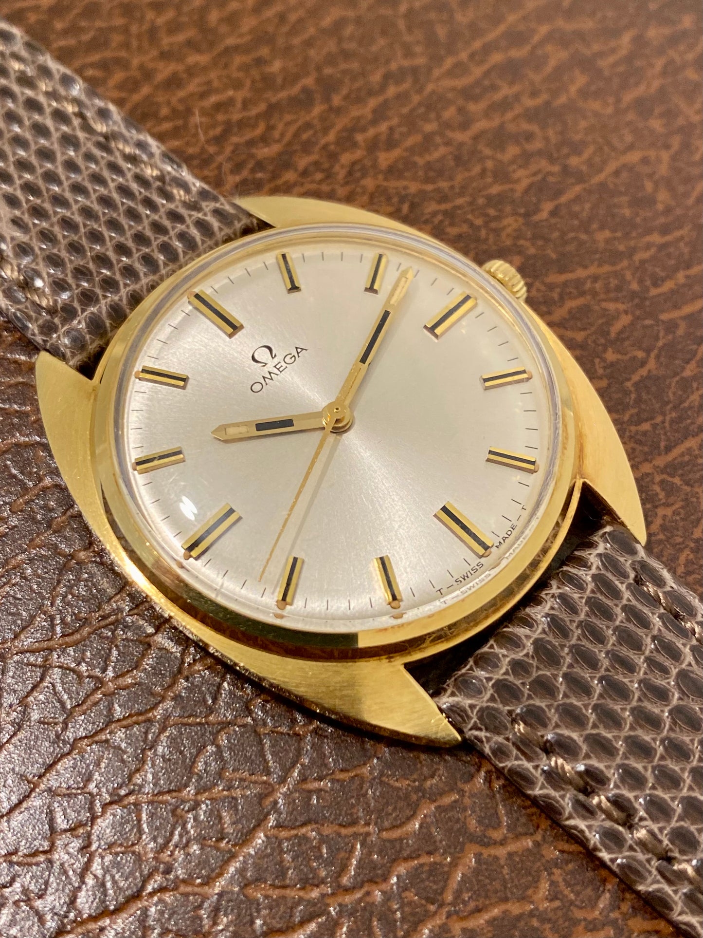 Omega 18k 750/1000 Or Jaune 131-90001 Montre Vintage Cal.601 Mécanique 1969