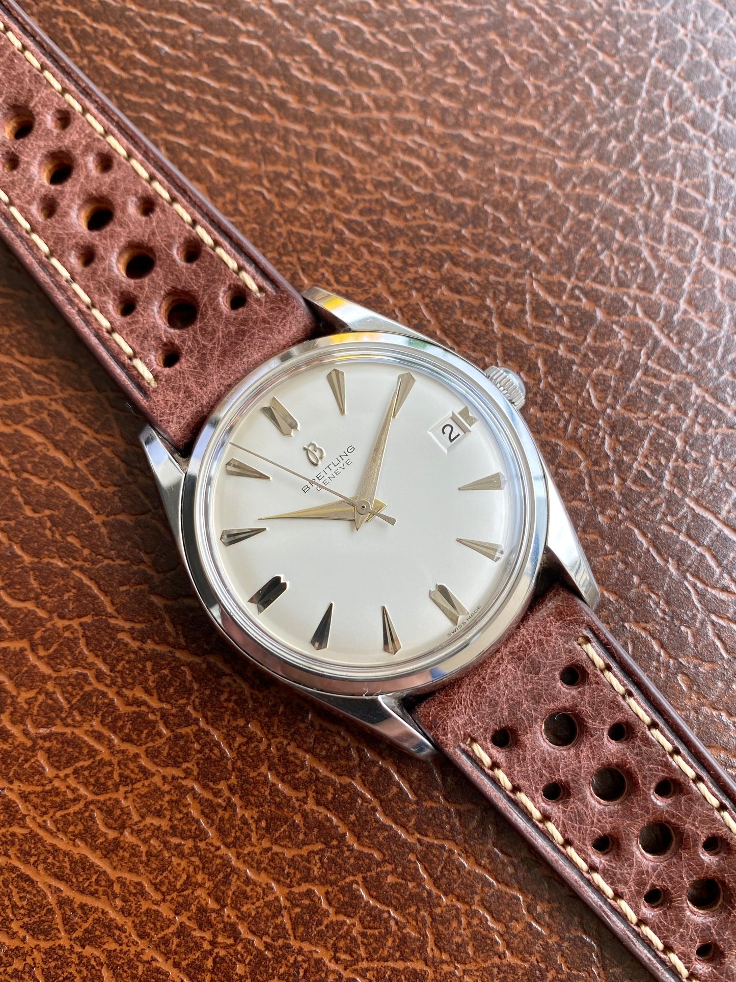 Breitling  Genève Ref.4001 - Montre Vintage Suisse Mécanique Venus 227 - 1960