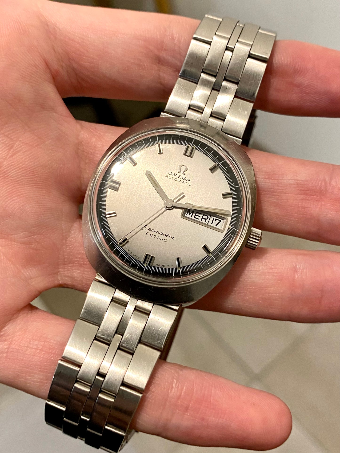 Omega Seamaster Cosmic Automatic Cal. 752 Calendrier Jour / Date Montre Vintage 1969
