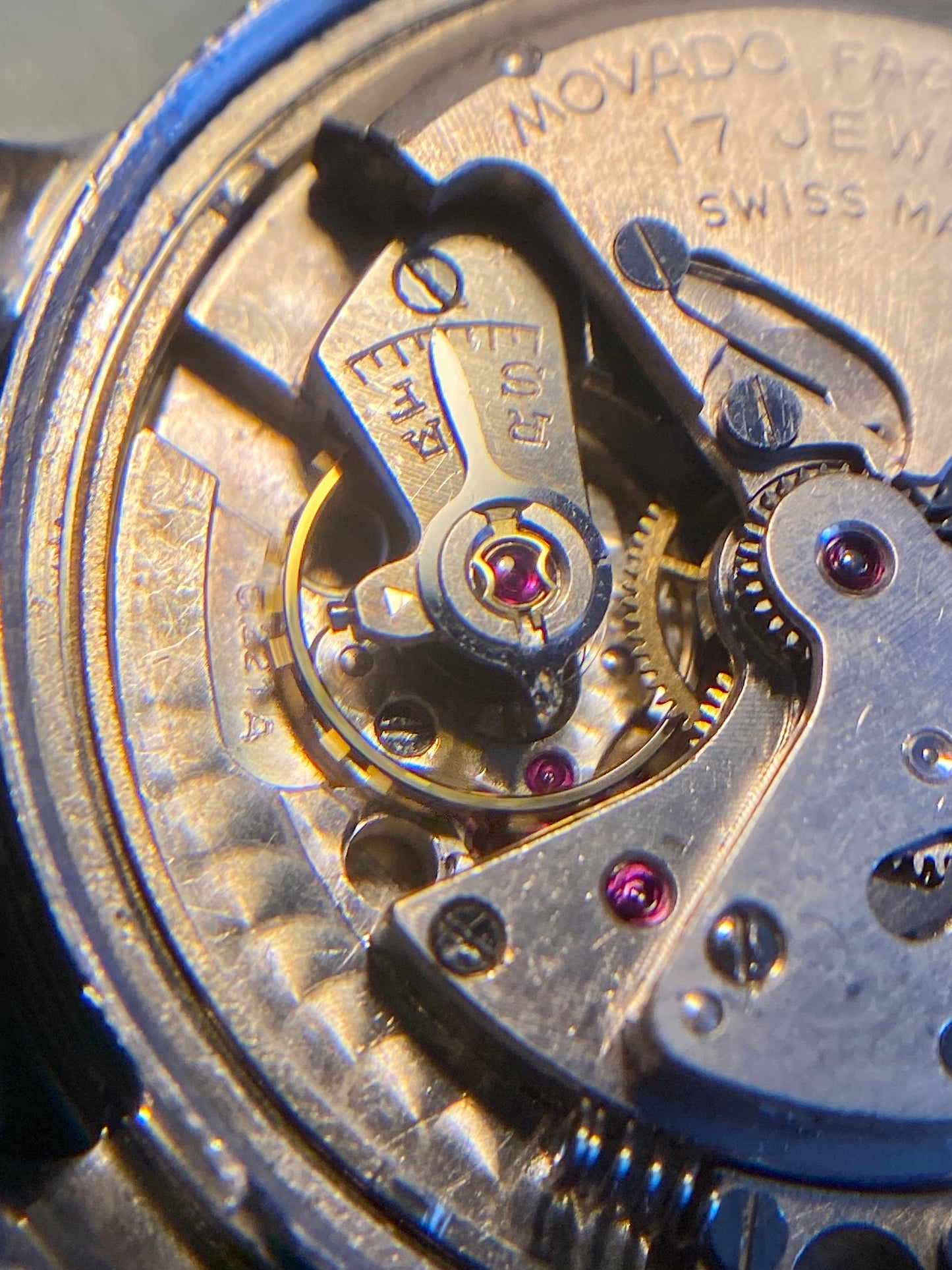 Movado Bumper Automatic C221a F.Borgel Case Montre Vintage 1940