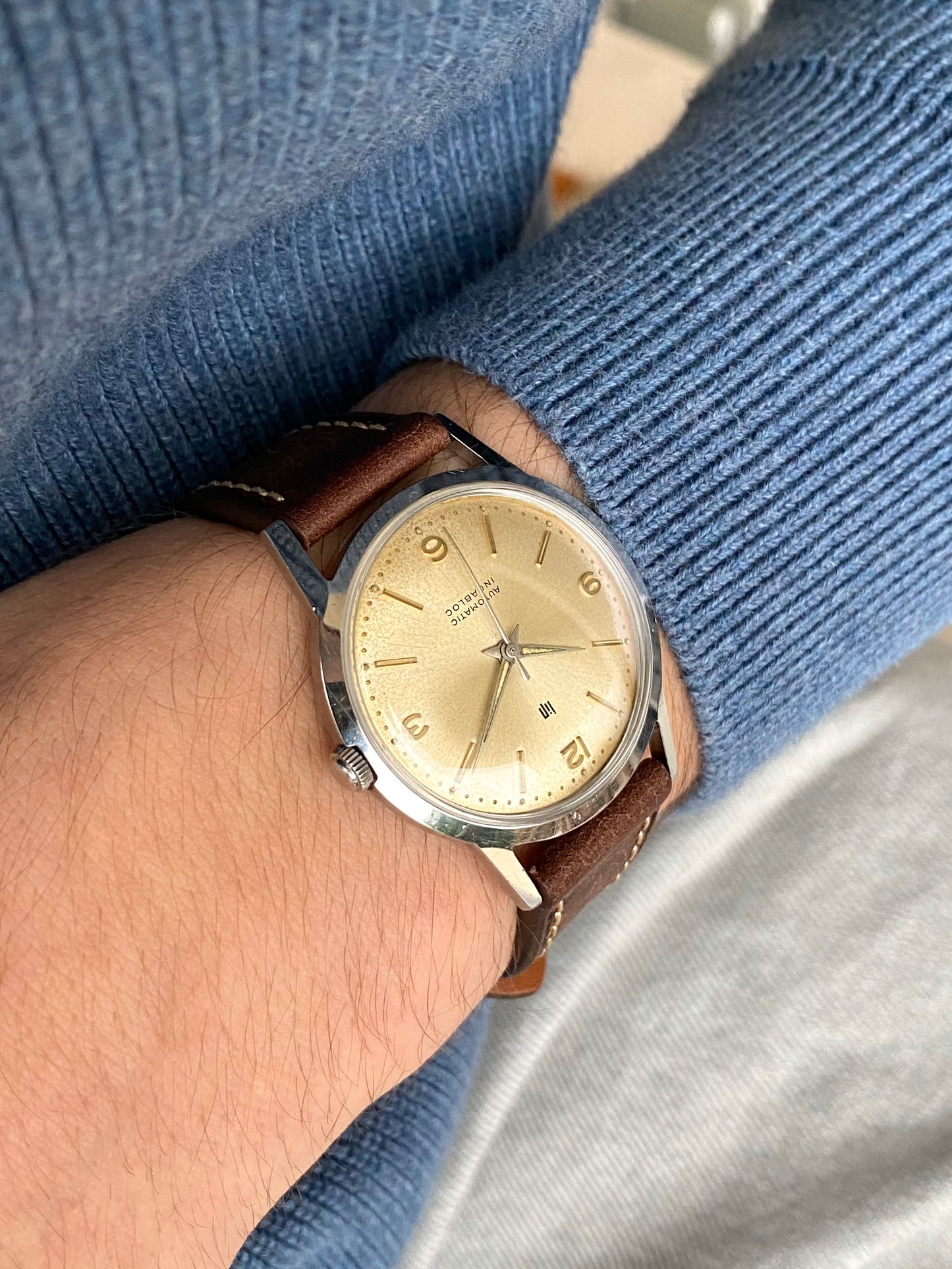 LIP France Automatic Cal. R147 Montre Vintage Mécanique Acier 1960