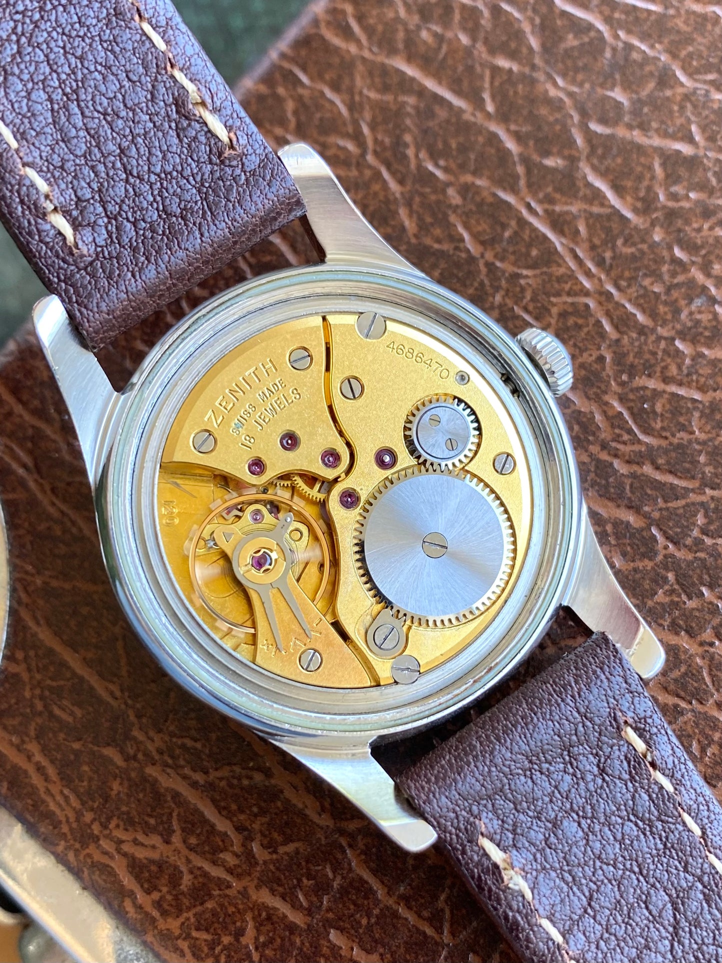 Zenith Pilot - Double Signature Gatward Hitchin - Cal. 120 Montre Vintage Mécanique 1950