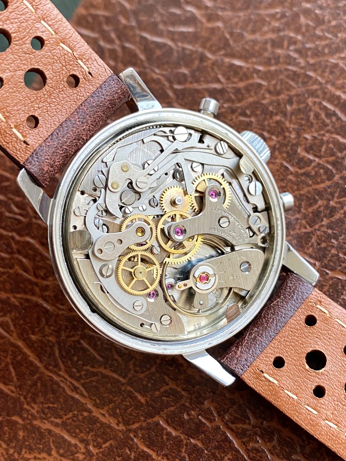 BWC Swiss Montre Vintage Chronographe en Acier - Landeron 248 - 1960