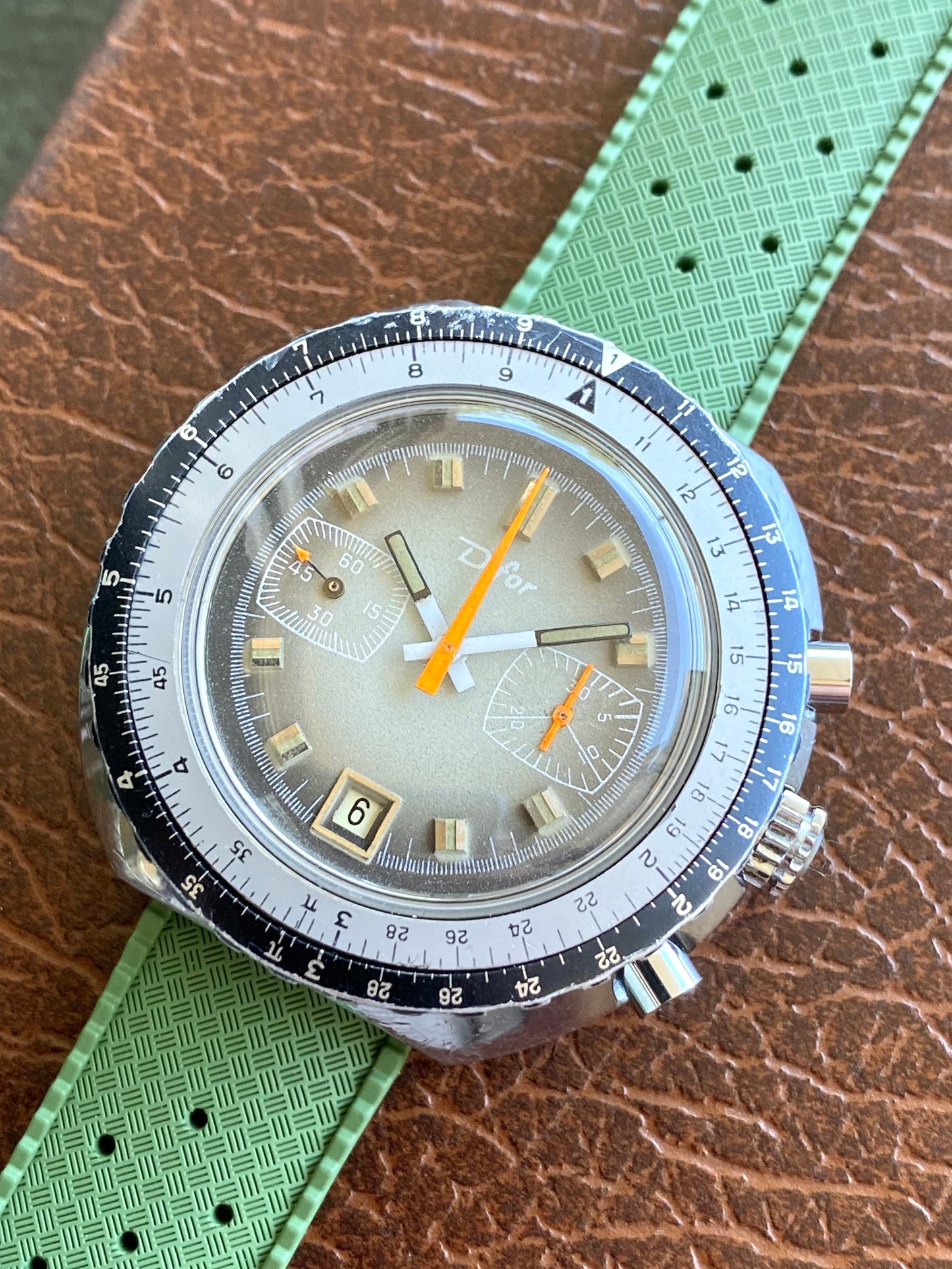 Difor France Montre Chronographe Mécanique Valjoux 7734 de Plongée 1970