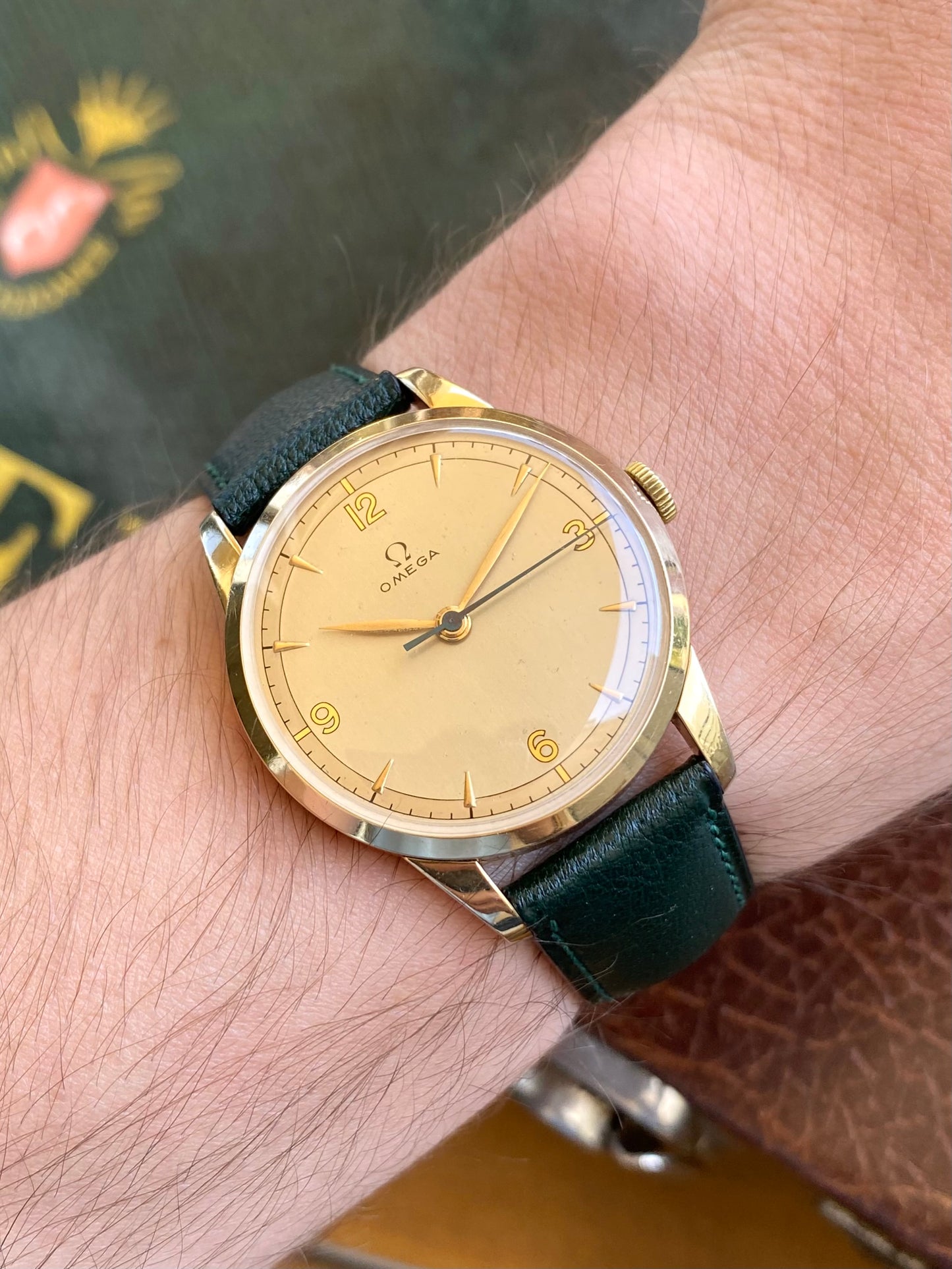 Omega Ref. 2513-2 Plaqué Or 80 Microns - Montre Vintage Mécanique Cal.283 - 1949 + Boucle
