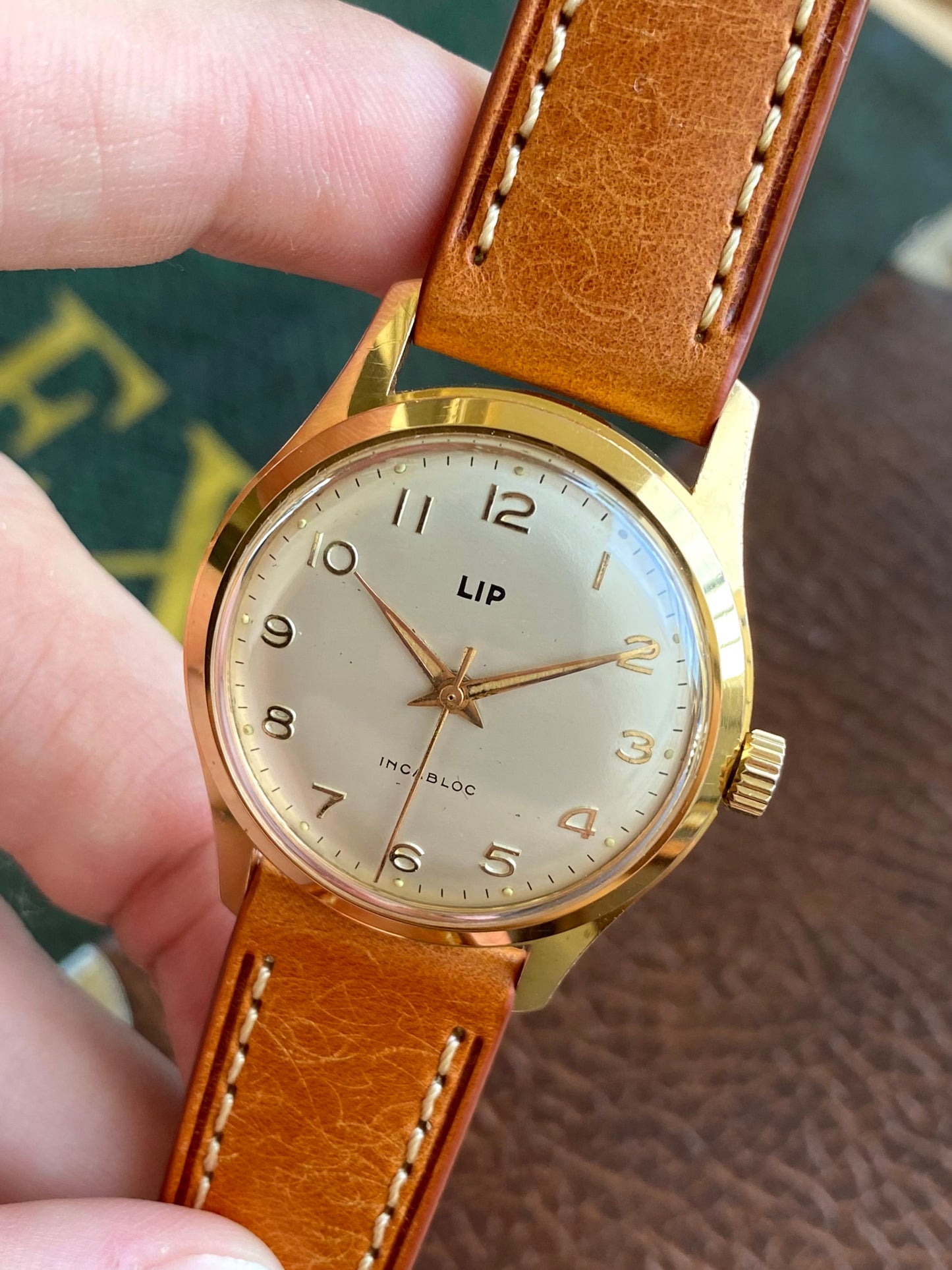 LIP France R23 Montre Vintage Mécanique Plaqué Or 1960