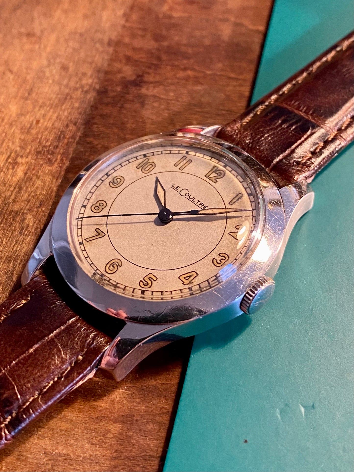 LeCoultre Militaire Montre Vintage Cal.450c Mécanique - Aiguilles Losange - 1940