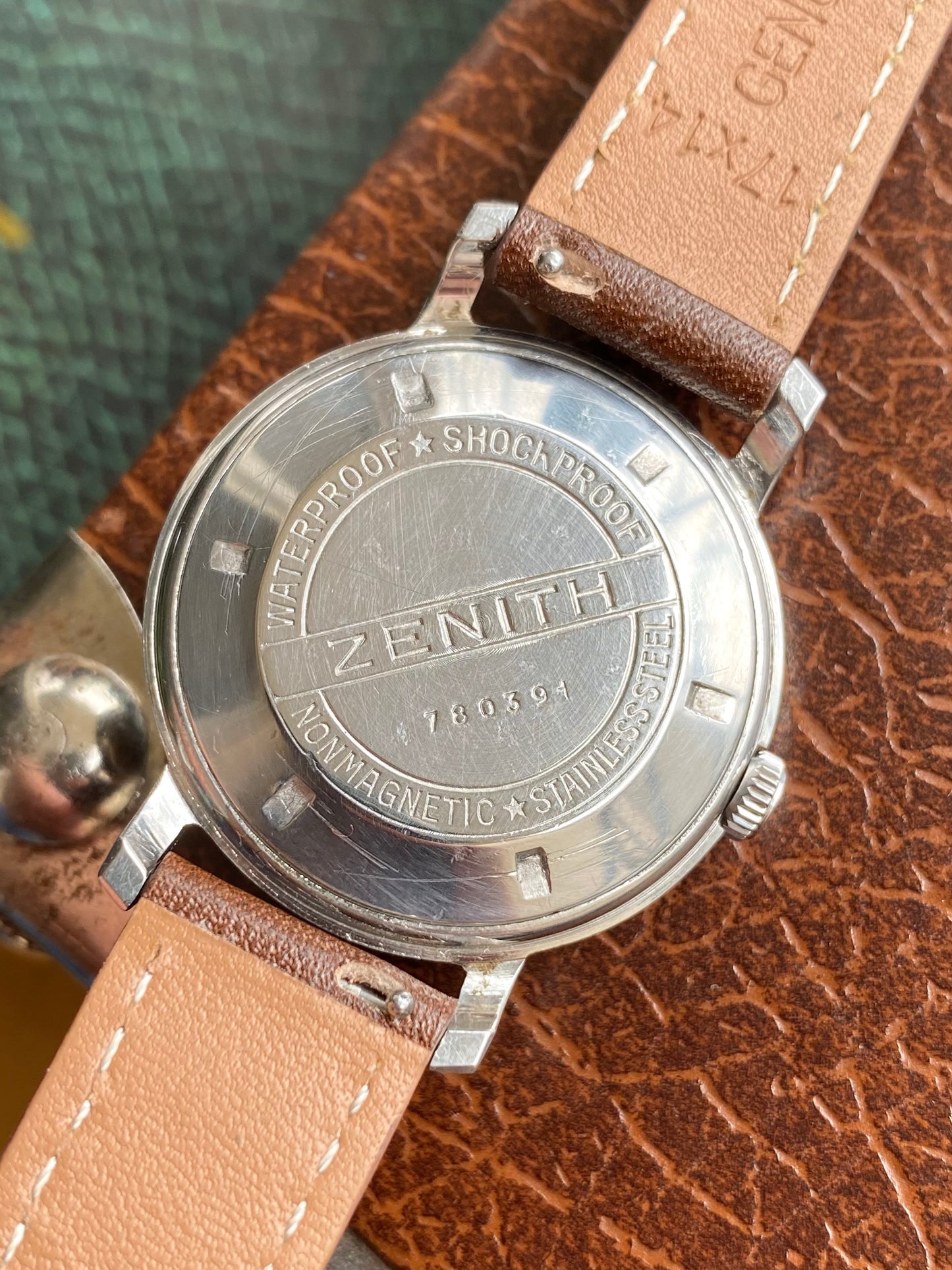 Zenith Sablier - Montre Suisse Vintage Mécanique - Cadran Guilloché - Calibre 106-50-6 - 1960