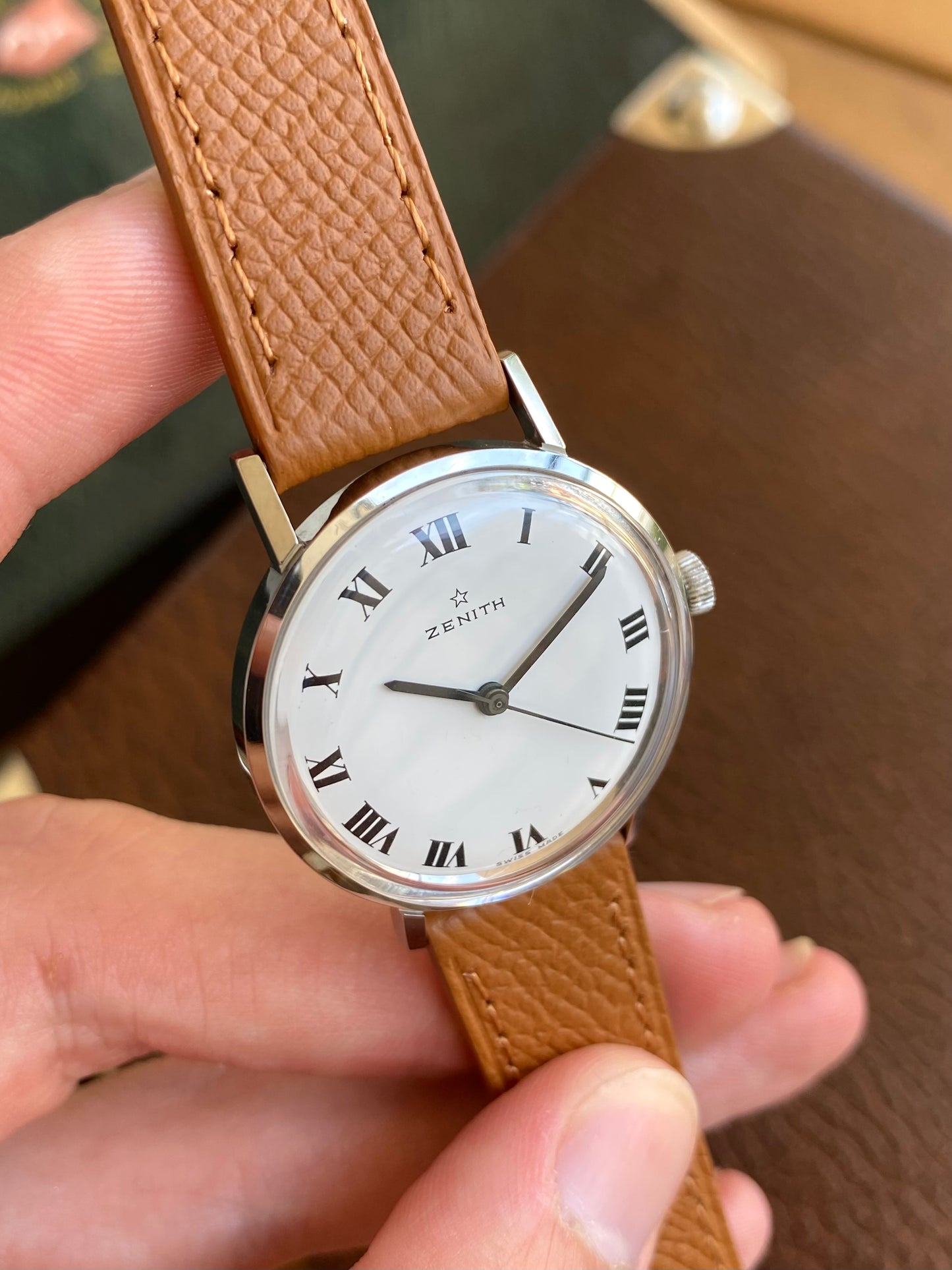 Zenith Suisse Montre Vintage Mécanique Calibre 2542 - Chiffres Romains - 1960 + Boucle
