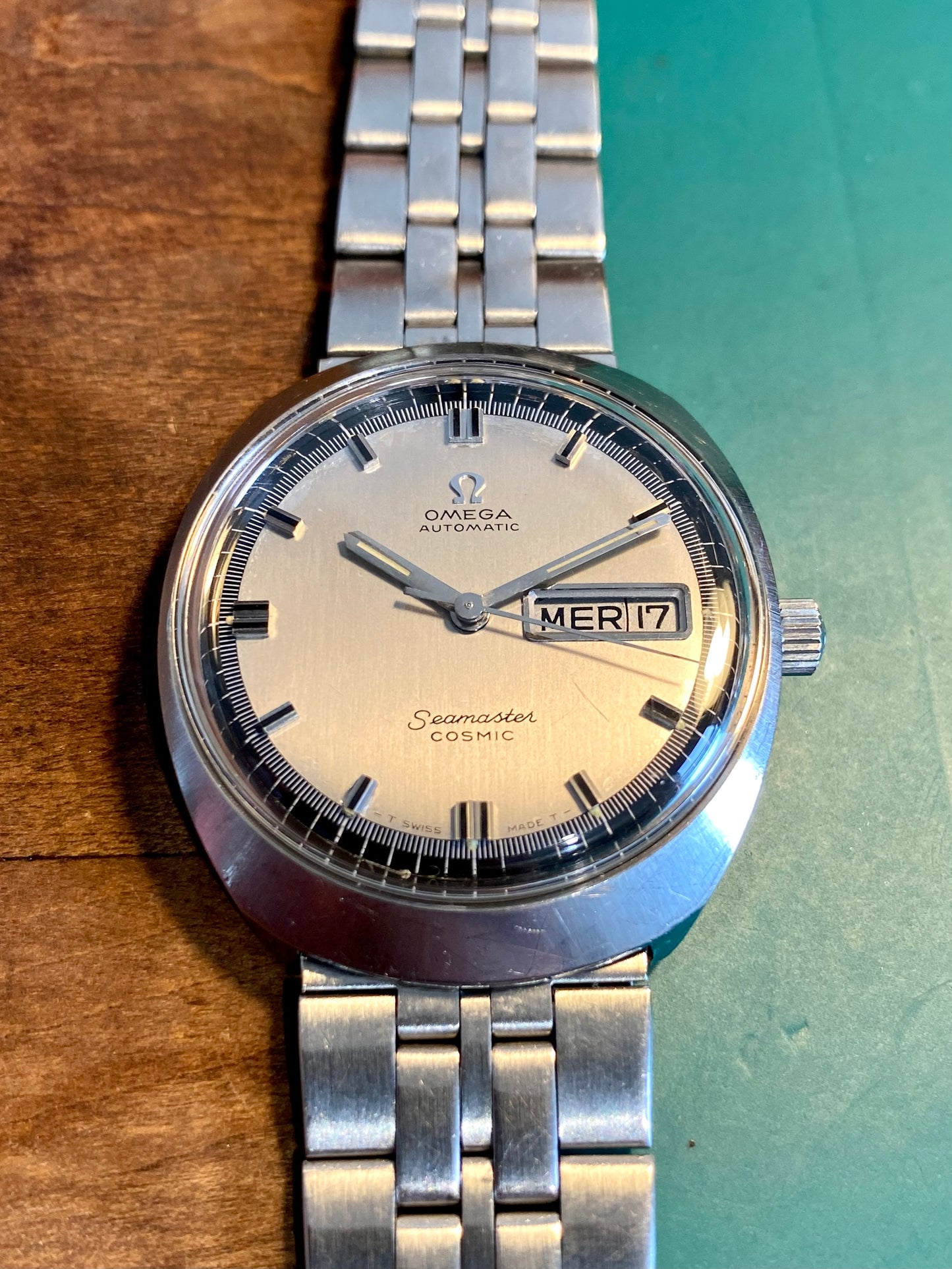 Omega Seamaster Cosmic Automatic Cal. 752 Calendrier Jour / Date Montre Vintage 1969