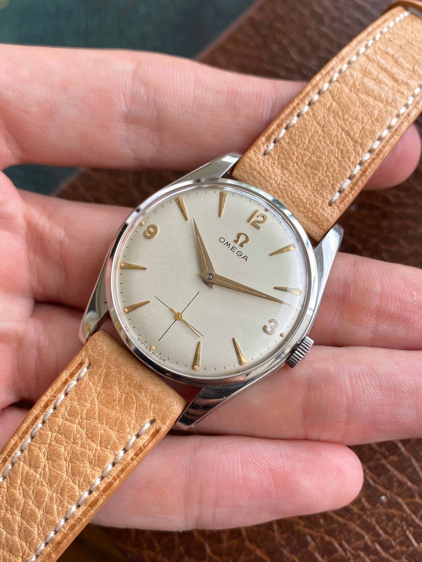 Omega NOS Neuve de Stock - Montre Vintage Suisse Mécanique Cal.410 - Ref. 2833SC - Boîte & Boucle - 1957