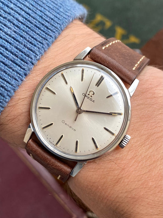 Omega Genève Transition Seamaster - Ref. 135.00011 Montre Vintage Mécanique Cal.601 Acier - 1967