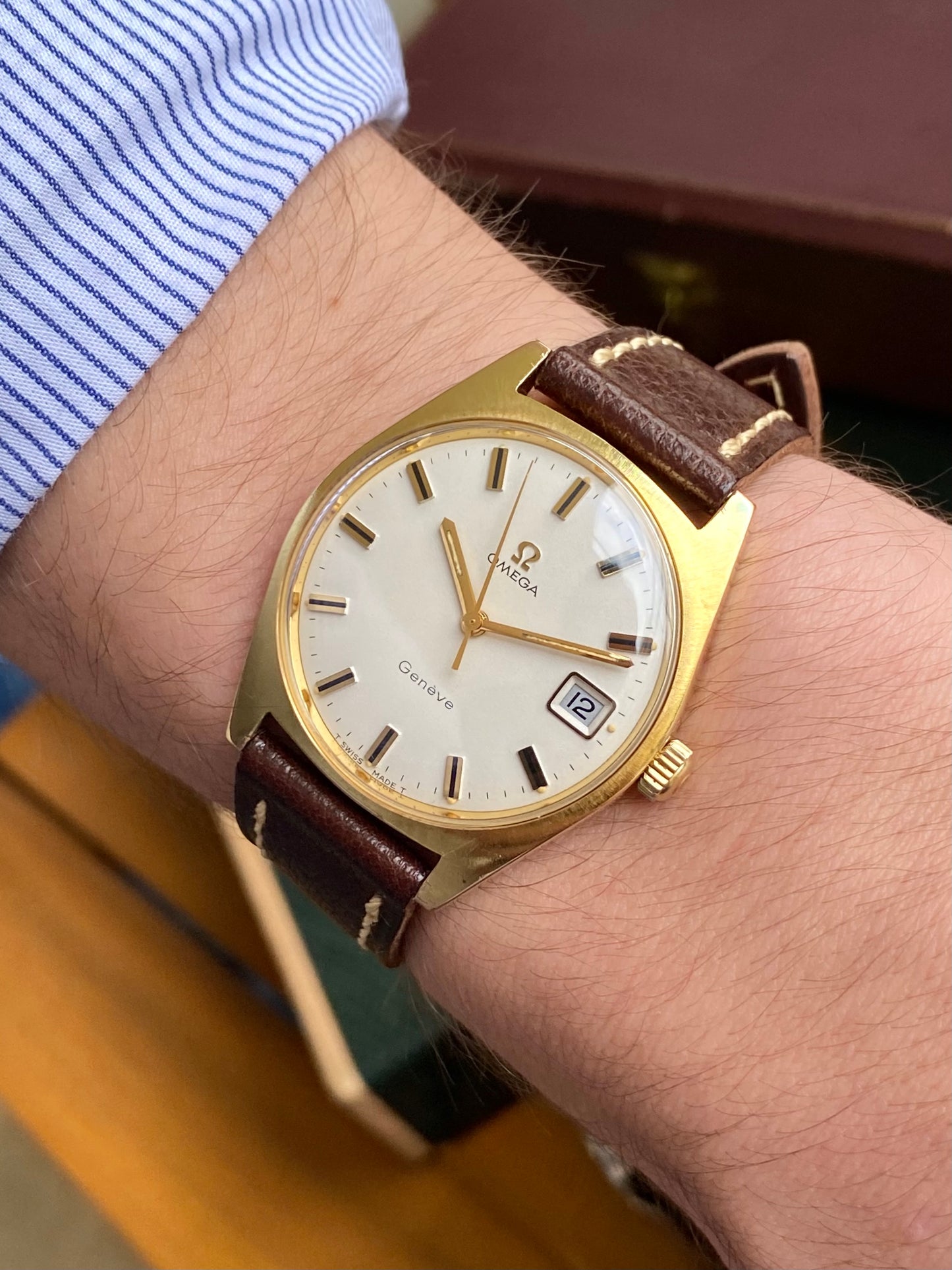 Omega Genève Plaqué Or - Cal. 613 Ref. 136.041 Montre Vintage Mécanique 1968