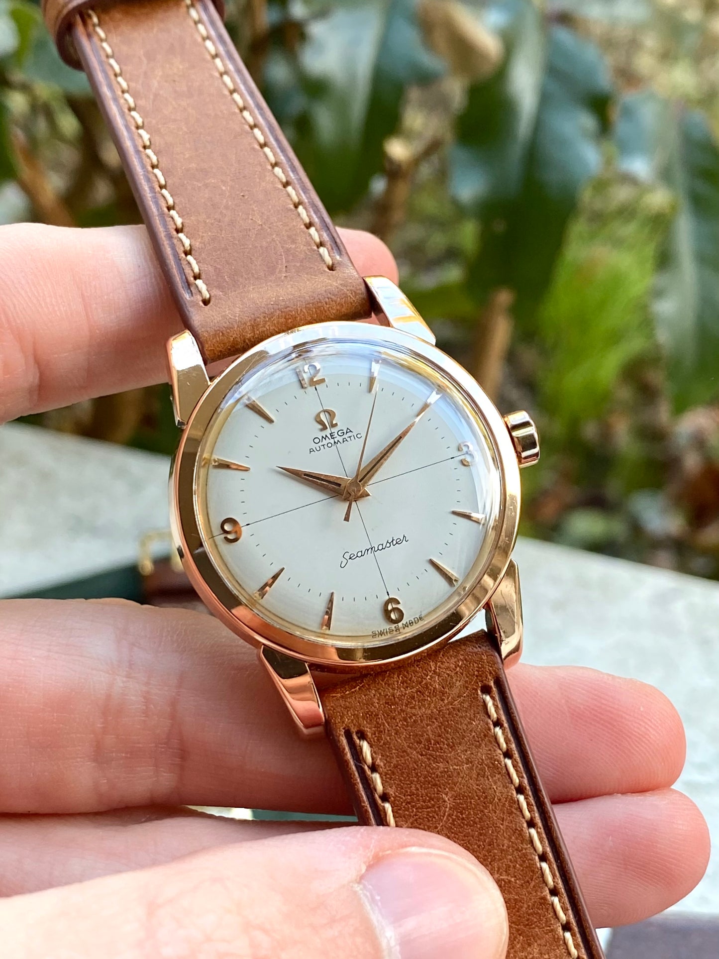 Omega Seamaster Automatic "Cross Hair" Plaqué Or Ref.2848 Montre Vintage Mécanique Cal.501 - 1957
