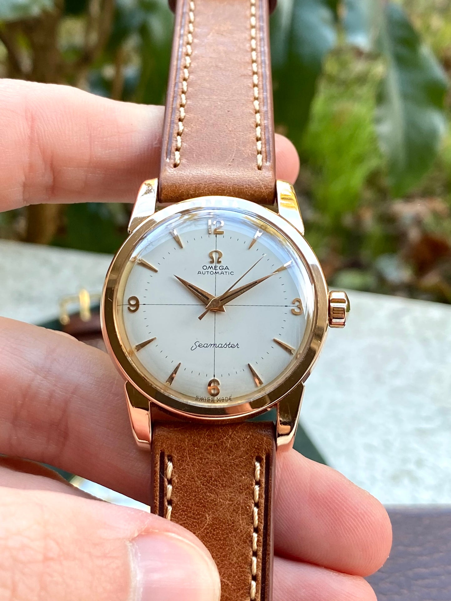 Omega Seamaster Automatic "Cross Hair" Plaqué Or Ref.2848 Montre Vintage Mécanique Cal.501 - 1957