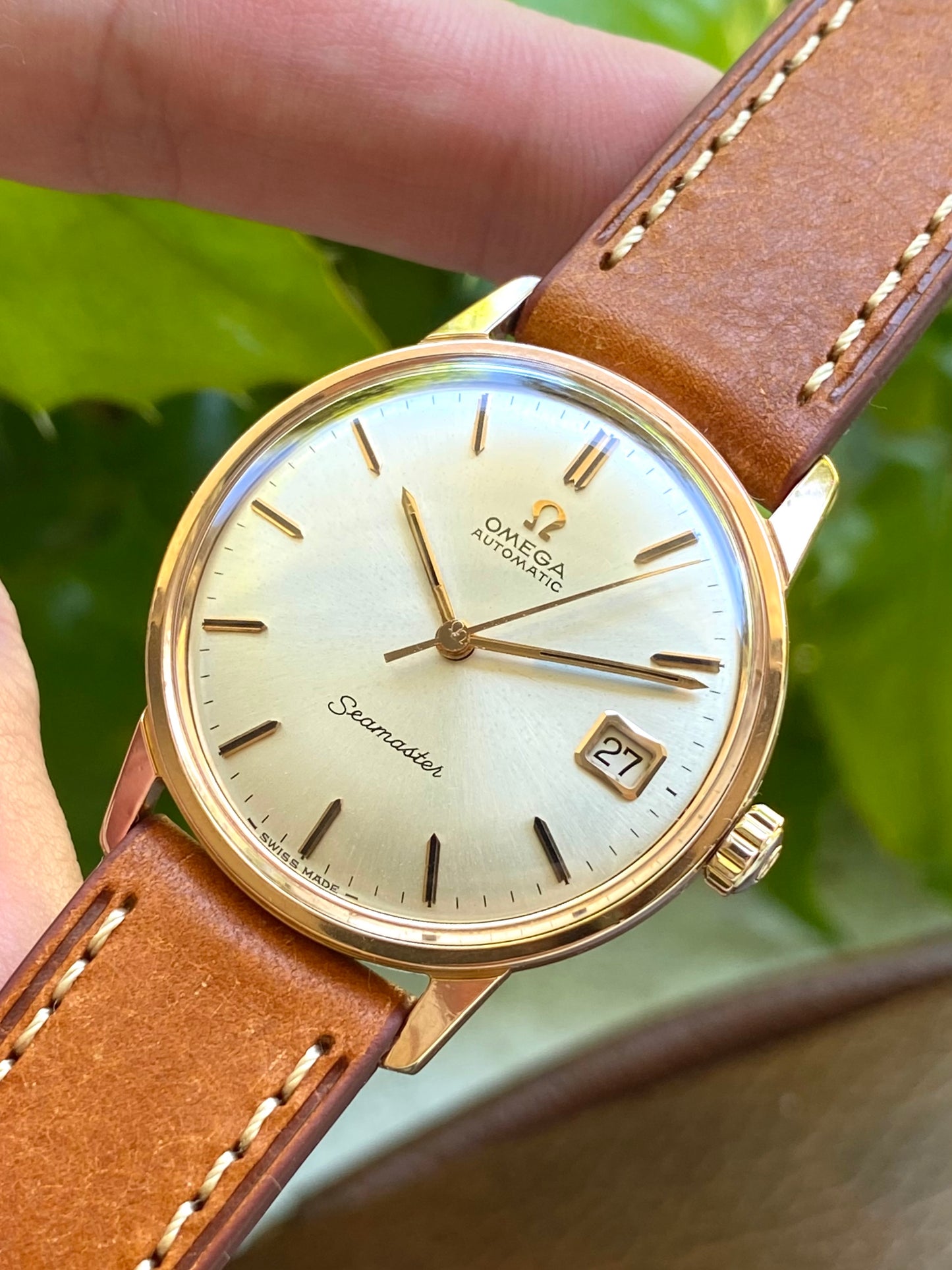 Omega Seamaster Automatic Plaqué Or Montre Vintage Mécanique Cal.562 Ref.186.002 - 1965