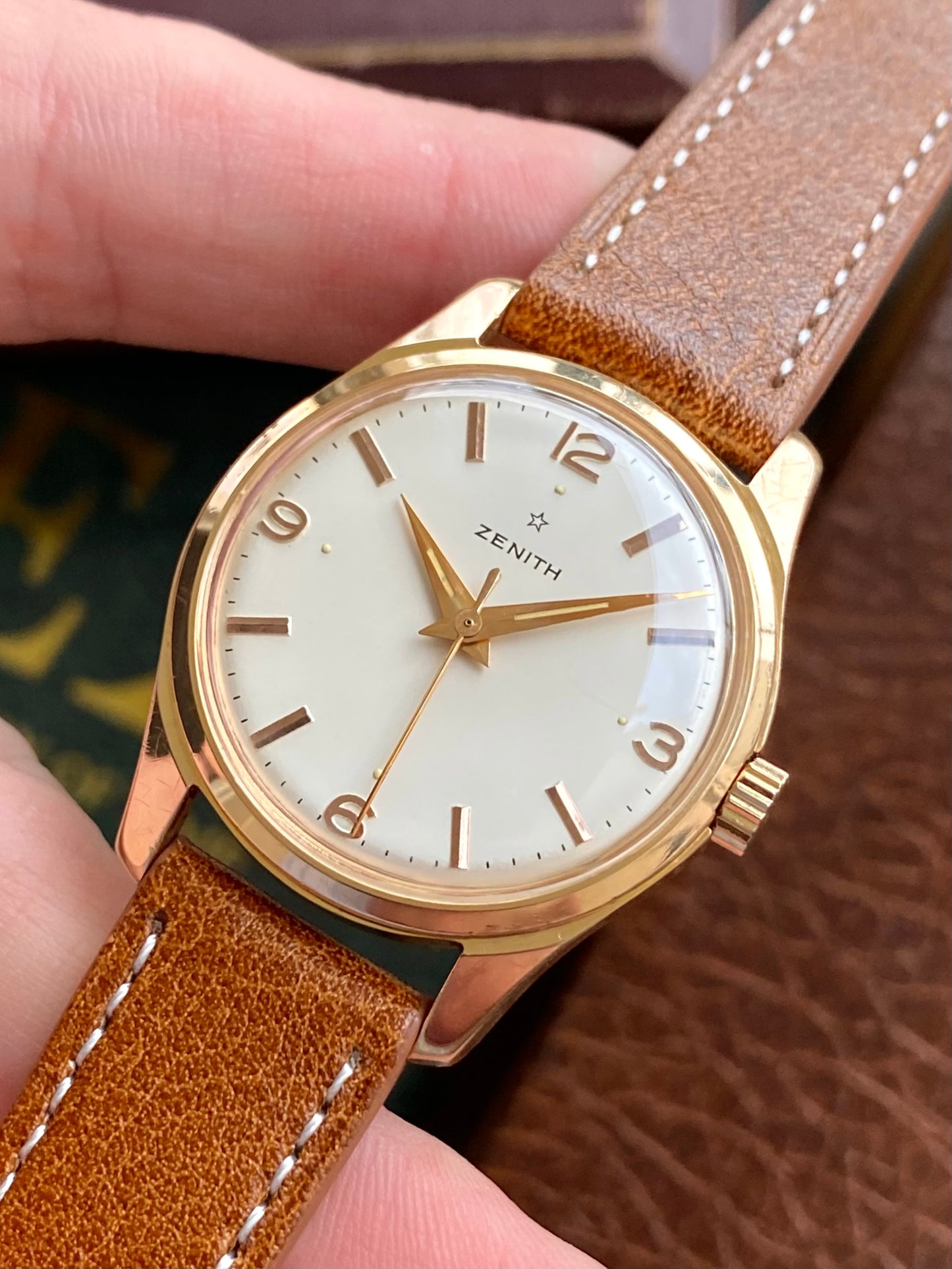 Zenith Cal. 106-50-6 Montre Vintage Mécanique Plaqué Or 1960