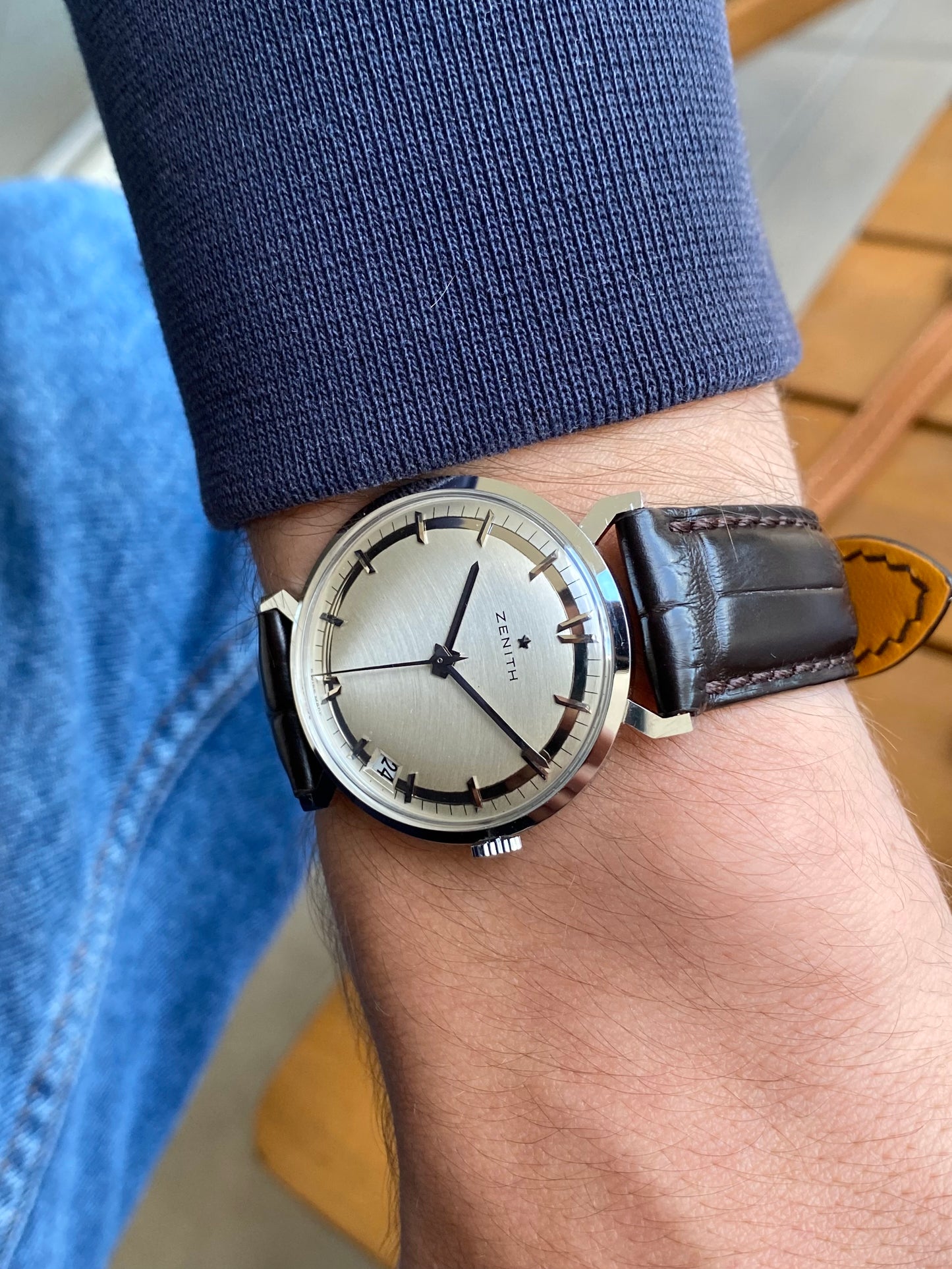 Zenith NOS Neuve De Stock Cal.2532 Spyder Lugs - Montre Vintage Mécanique 1960