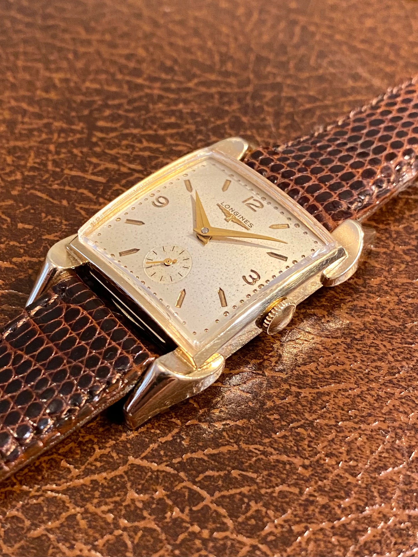 Longines 23z 10k GoldFilled Carré - Montre Vintage Mécanique 1953
