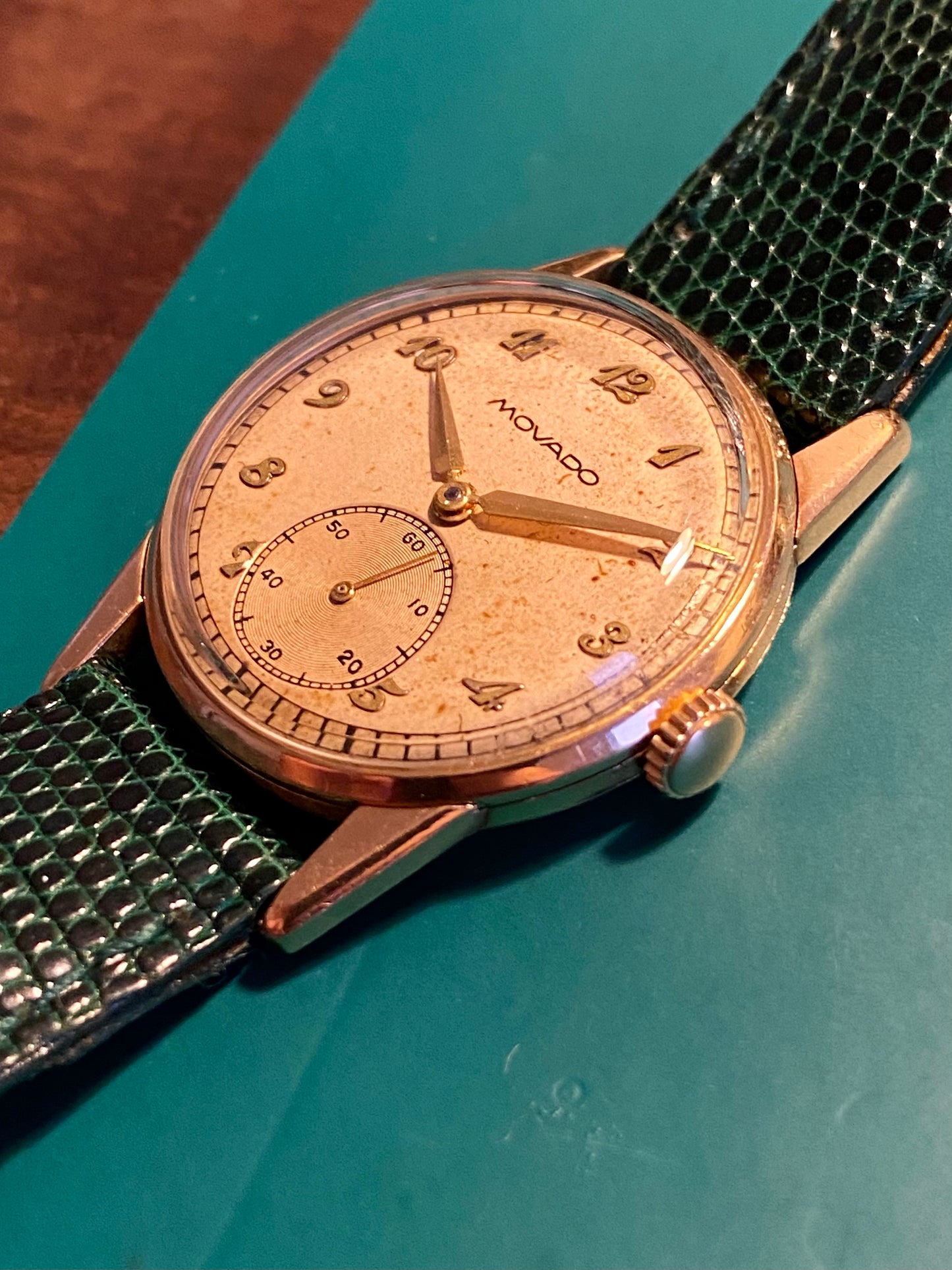 Movado Cal.75 Or Jaune 18k 750/1000 Montre Vintage Mécanique Breguet Dial 1940