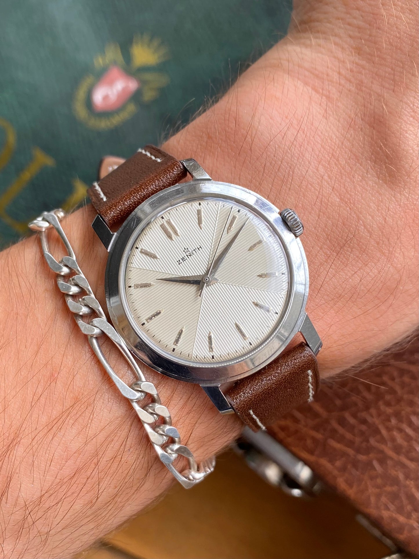 Zenith Sablier - Montre Suisse Vintage Mécanique - Cadran Guilloché - Calibre 106-50-6 - 1960