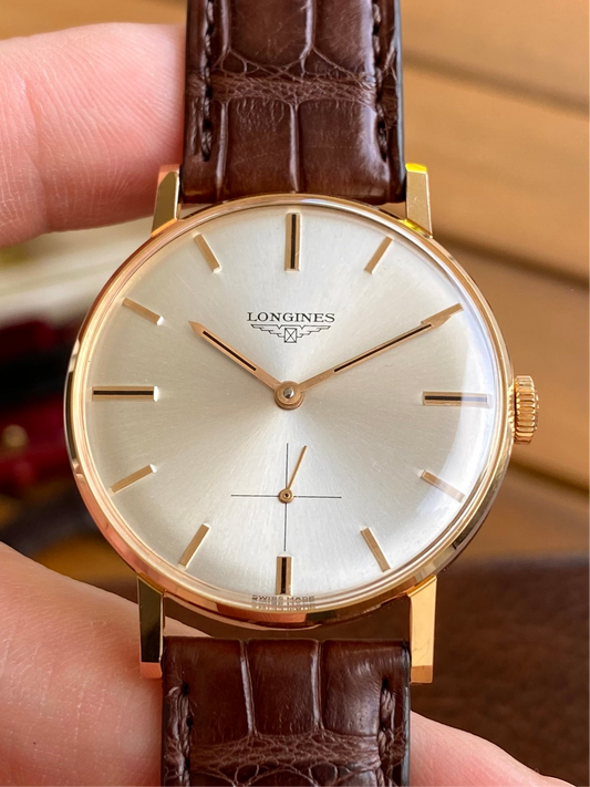 Longines 30L Or Rose 18k 750/1000 Montre Vintage Mécanique NOS 1960