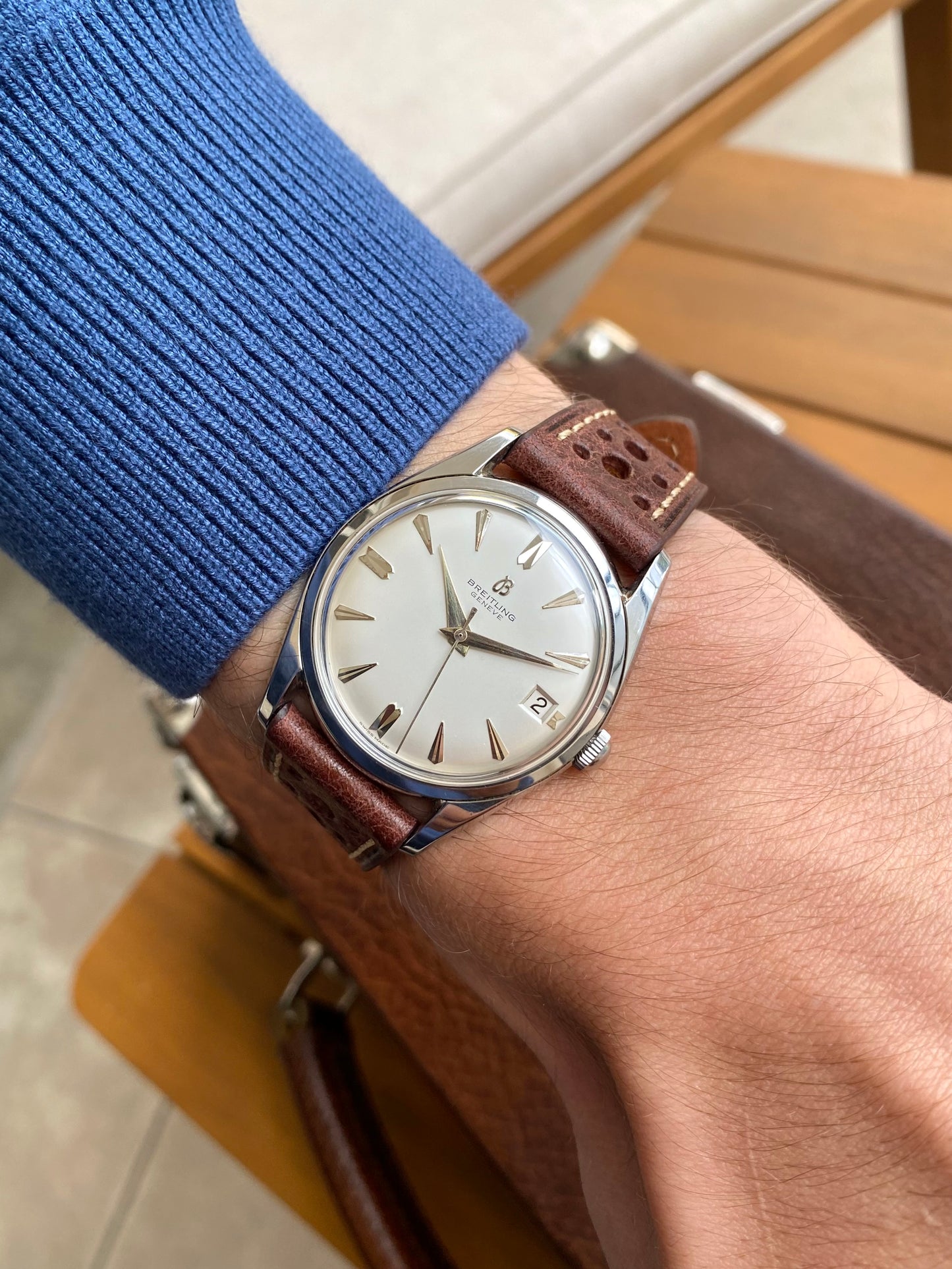 Breitling  Genève Ref.4001 - Montre Vintage Suisse Mécanique Venus 227 - 1960