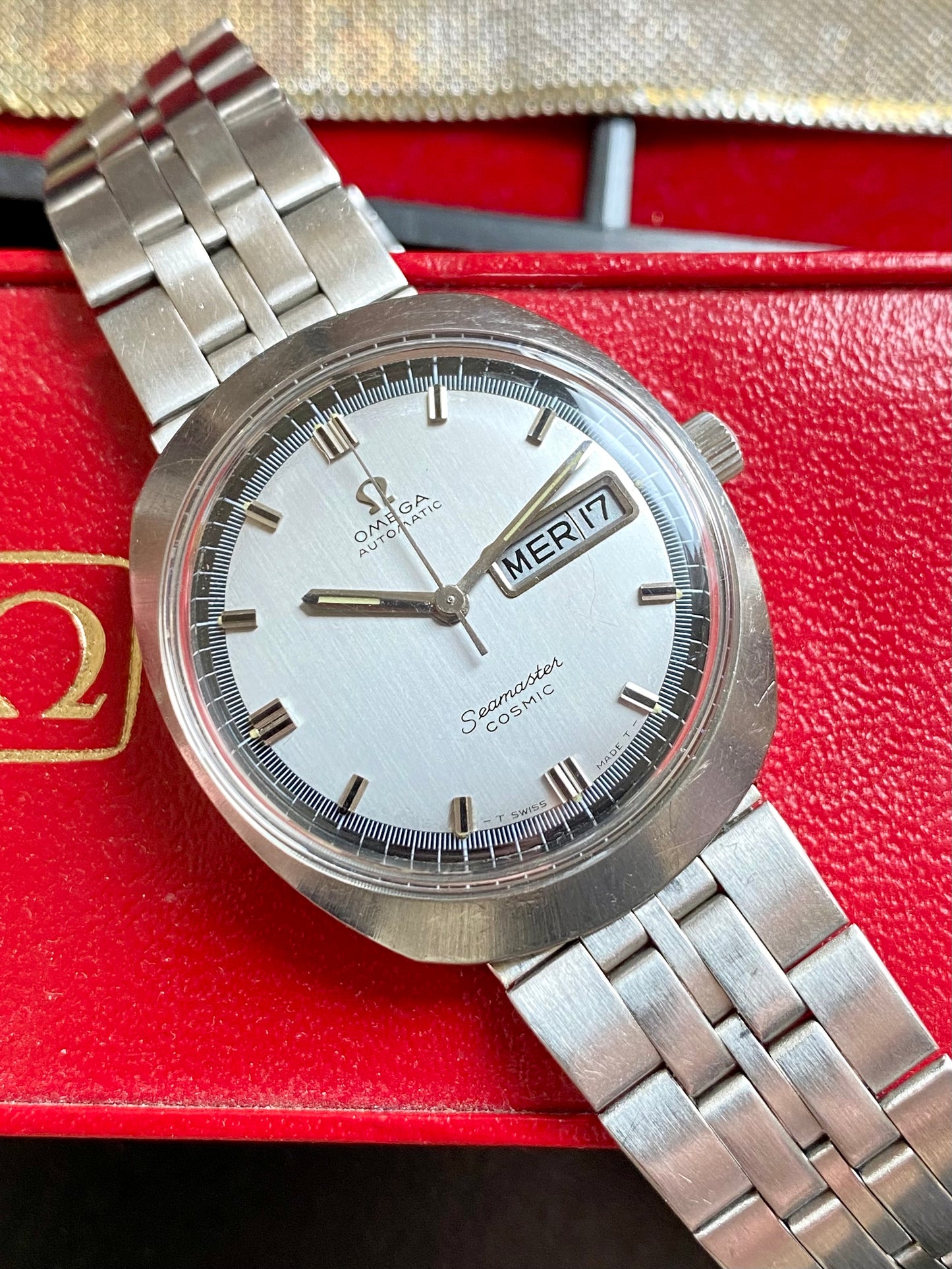 Omega Seamaster Cosmic Automatic Cal. 752 Calendrier Jour / Date Montre Vintage 1969