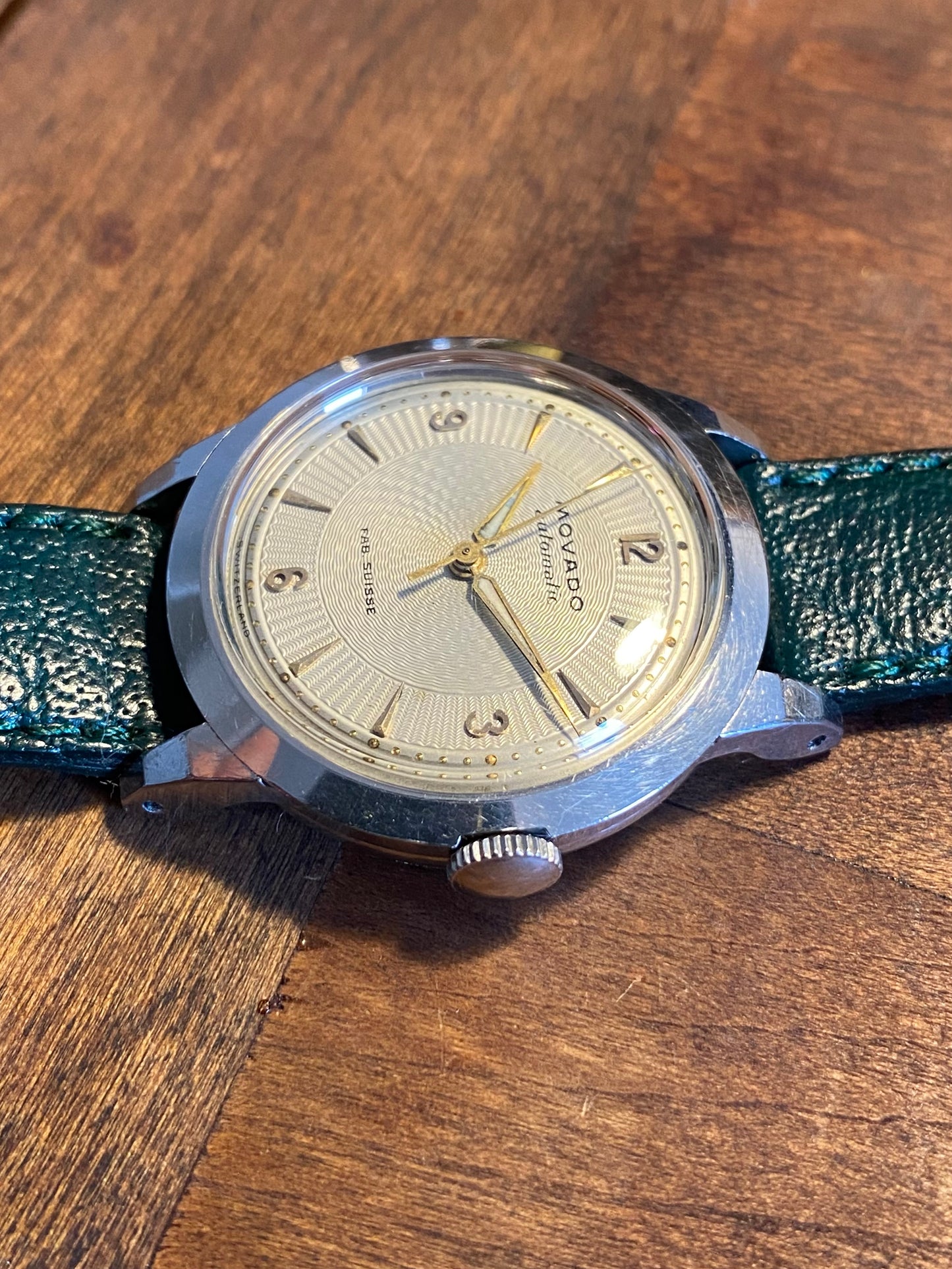 Movado Bumper Automatic C221a F.Borgel Case Montre Vintage 1940