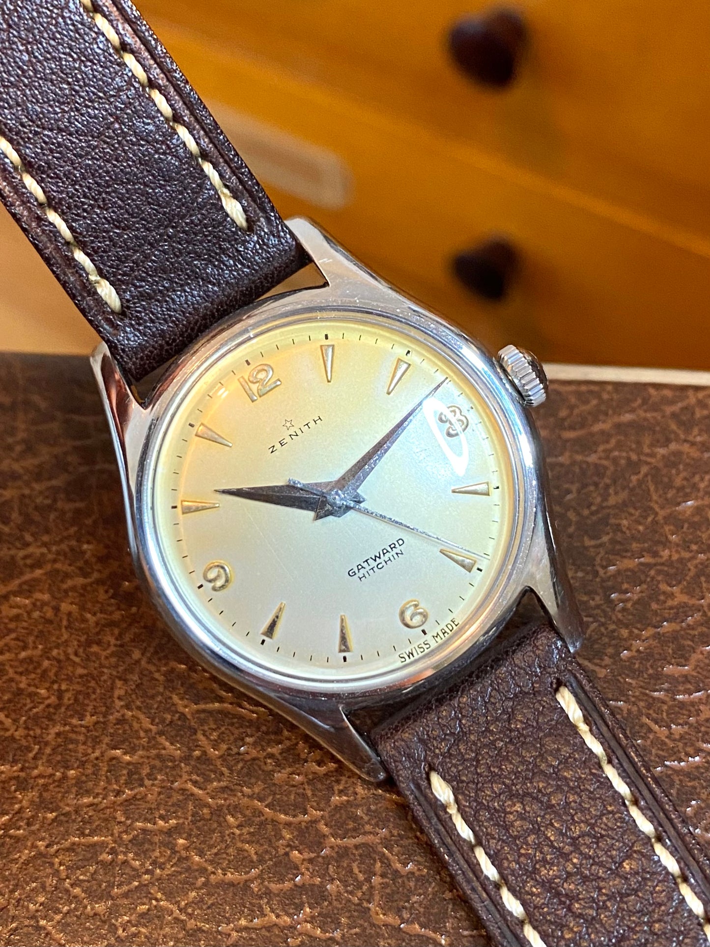 Zenith Pilot - Double Signature Gatward Hitchin - Cal. 120 Montre Vintage Mécanique 1950