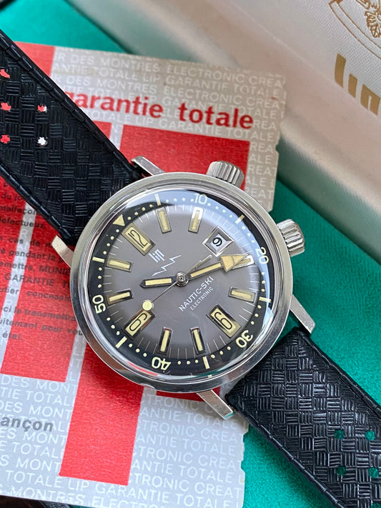 LIP Nautic-Ski Electronic Gris - Boîte + Garantie Totale - Montre Vintage R148 - 1969