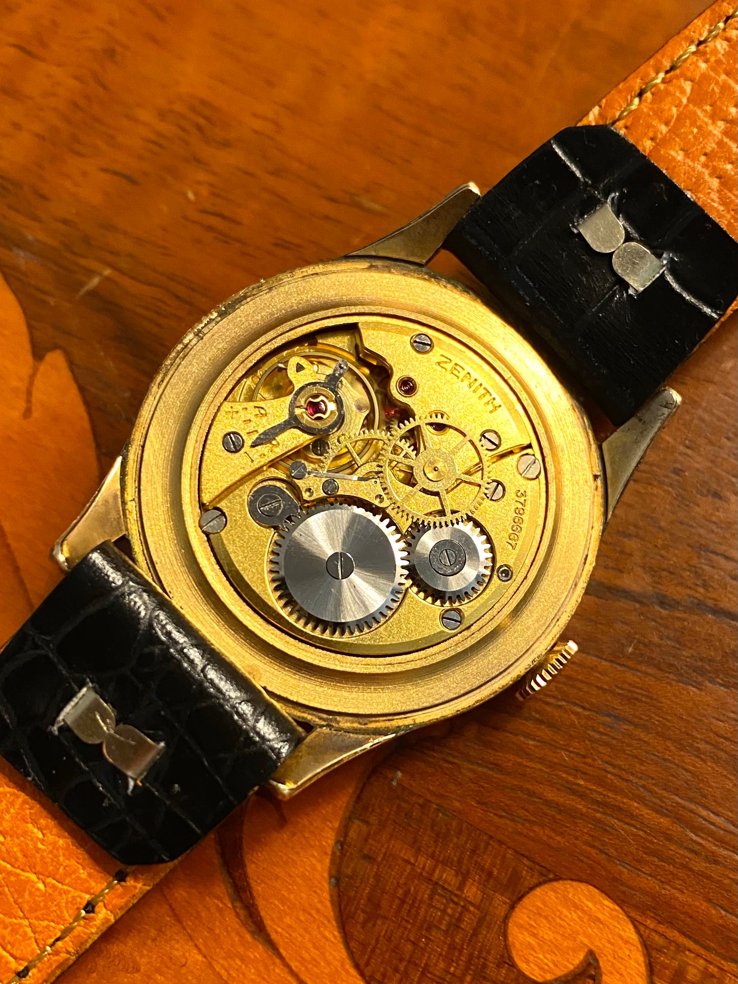 Zenith Plaqué Or Laminé 40 Microns Montre Vintage Mécanique Cal.106 1950
